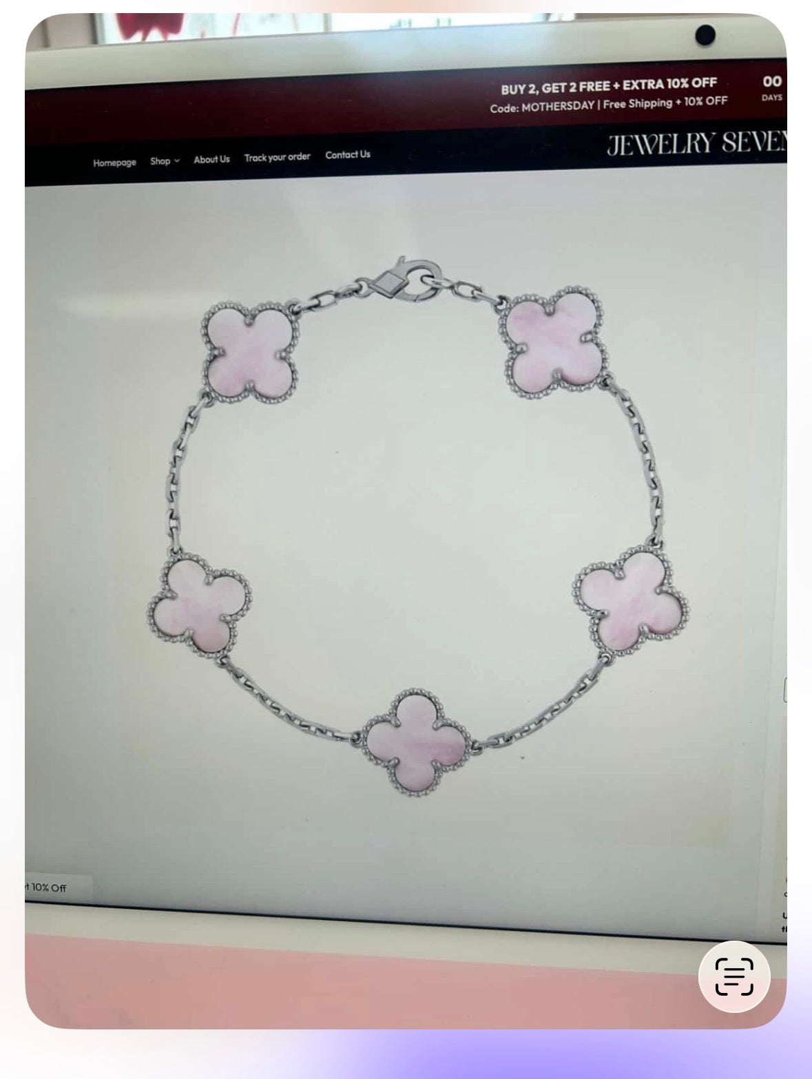 Deposit for 10k clover bracelet