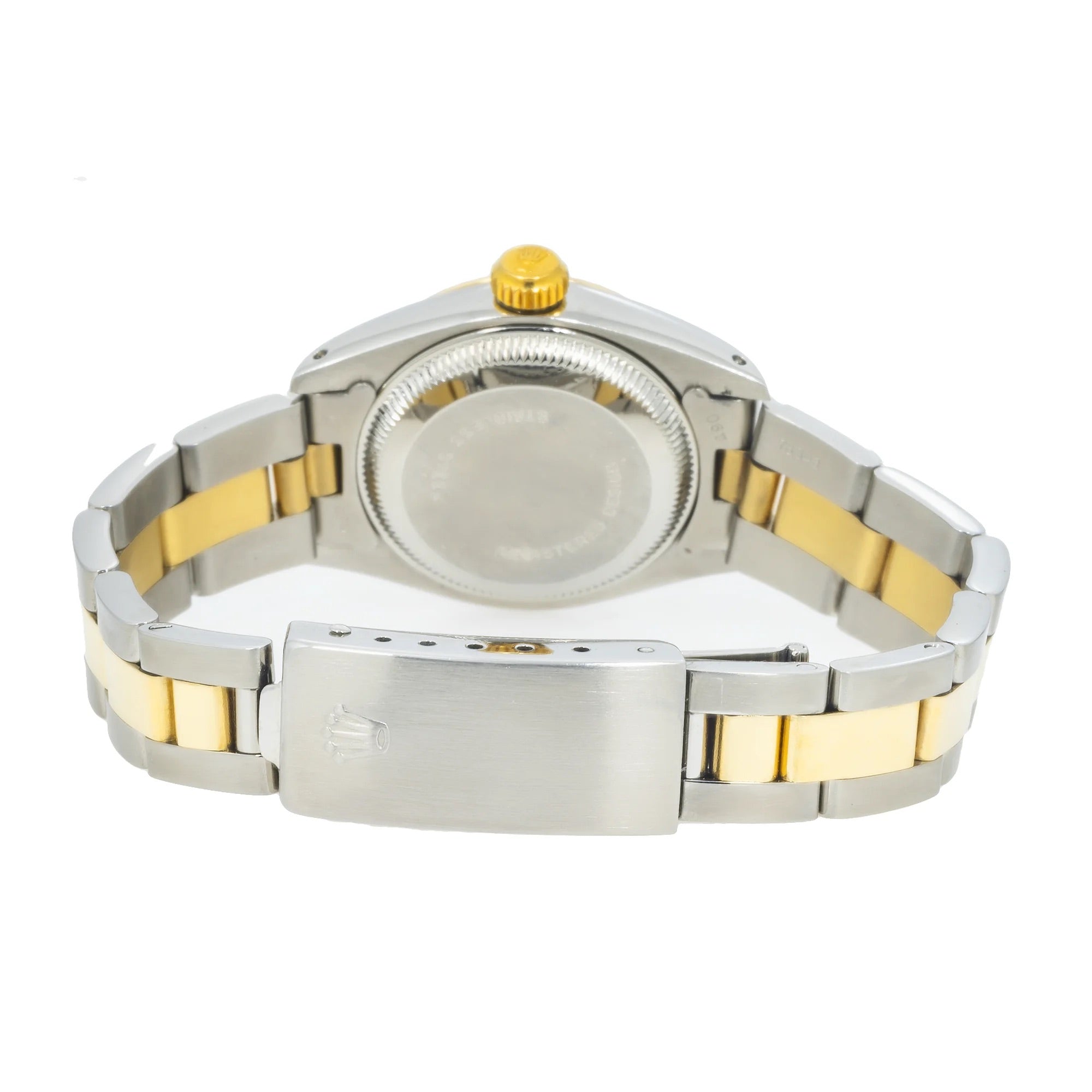 Rolex Datejust 26MM 69173 Blue Dial Fluted Bezel Two Tone Yellow Gold Oyster Bracelet