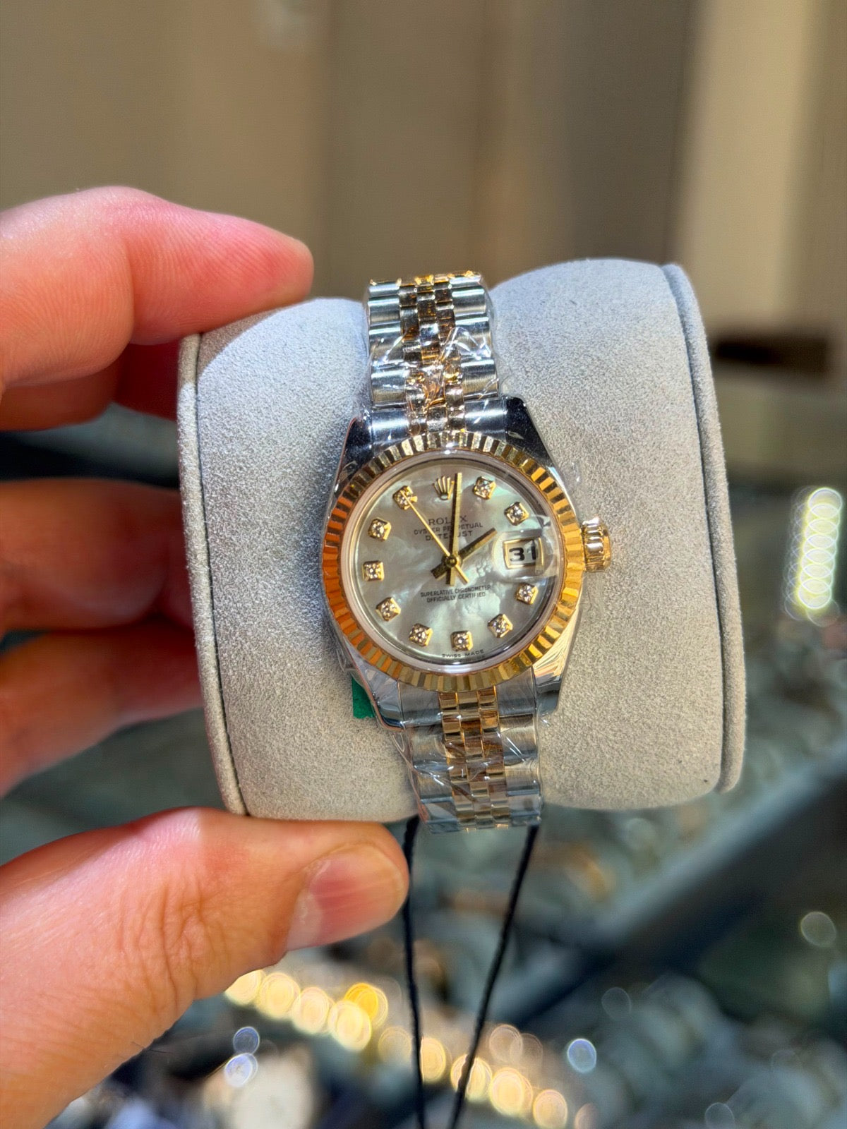 Deposit for 26mm two tone hidden clasp with custom aftermarket MOP dial