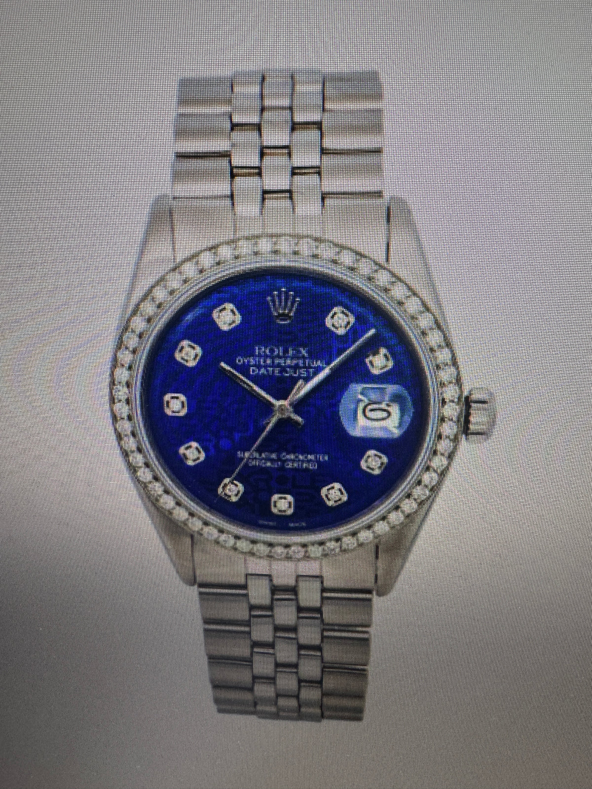 Last payment   Rolex 1601 steel with custom blue dial and bezel