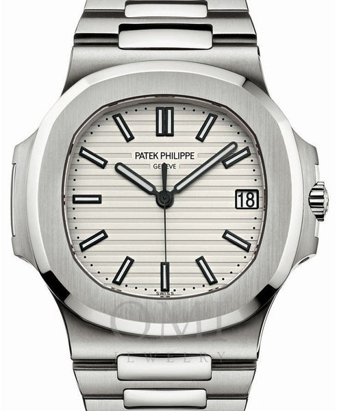 PATEK PHILIPPE NAUTILUS DATE SWEEP SECONDS STAINLESS STEEL WHITE DIAL 5711/1A-011