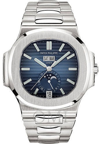 Patek Philippe Nautilus Annual Calendar Moon Phases 5726 40.5MM Blue Dial With Stainless Steel Bracelet