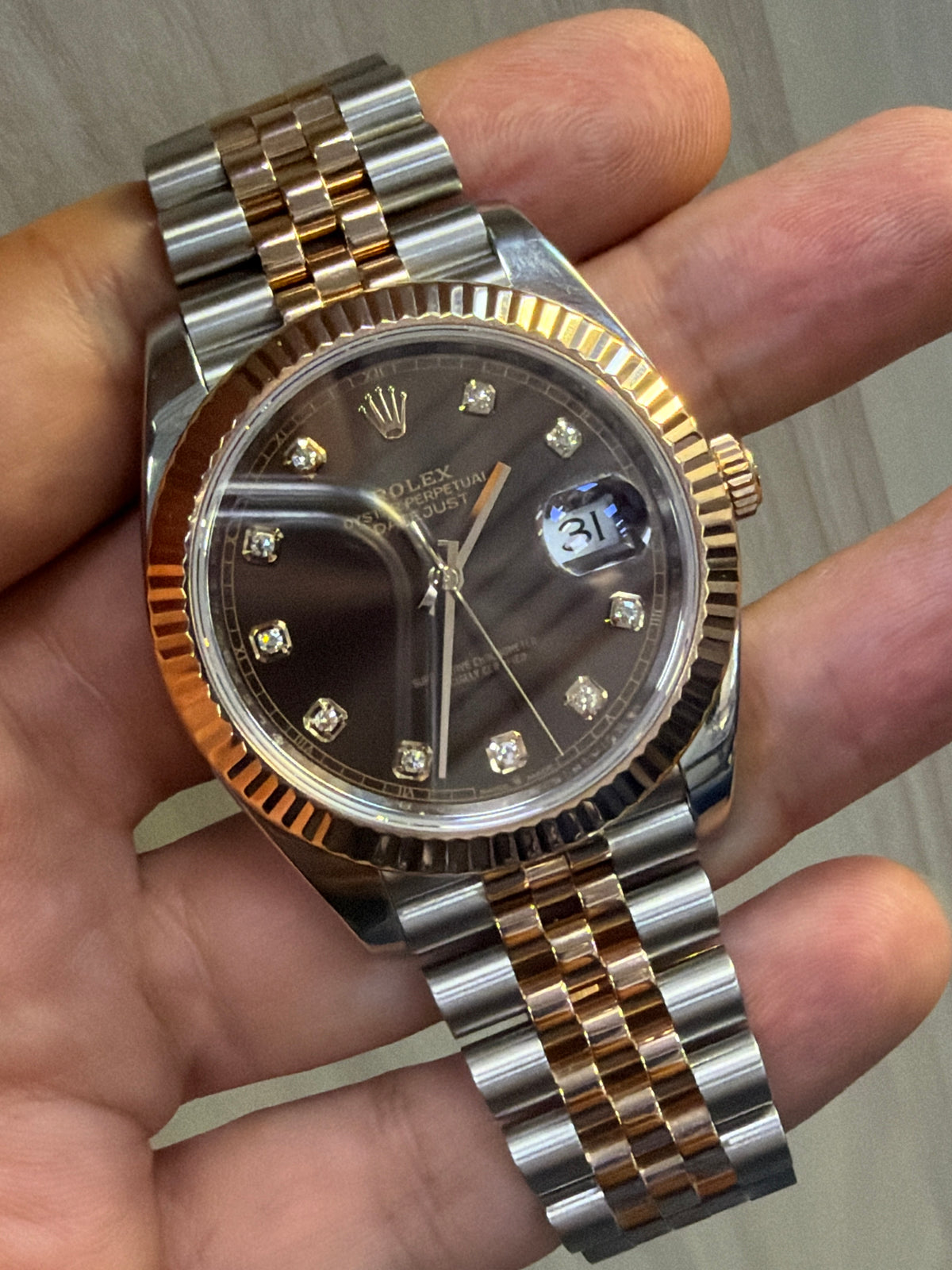 All factory Rolex watch two tone rose