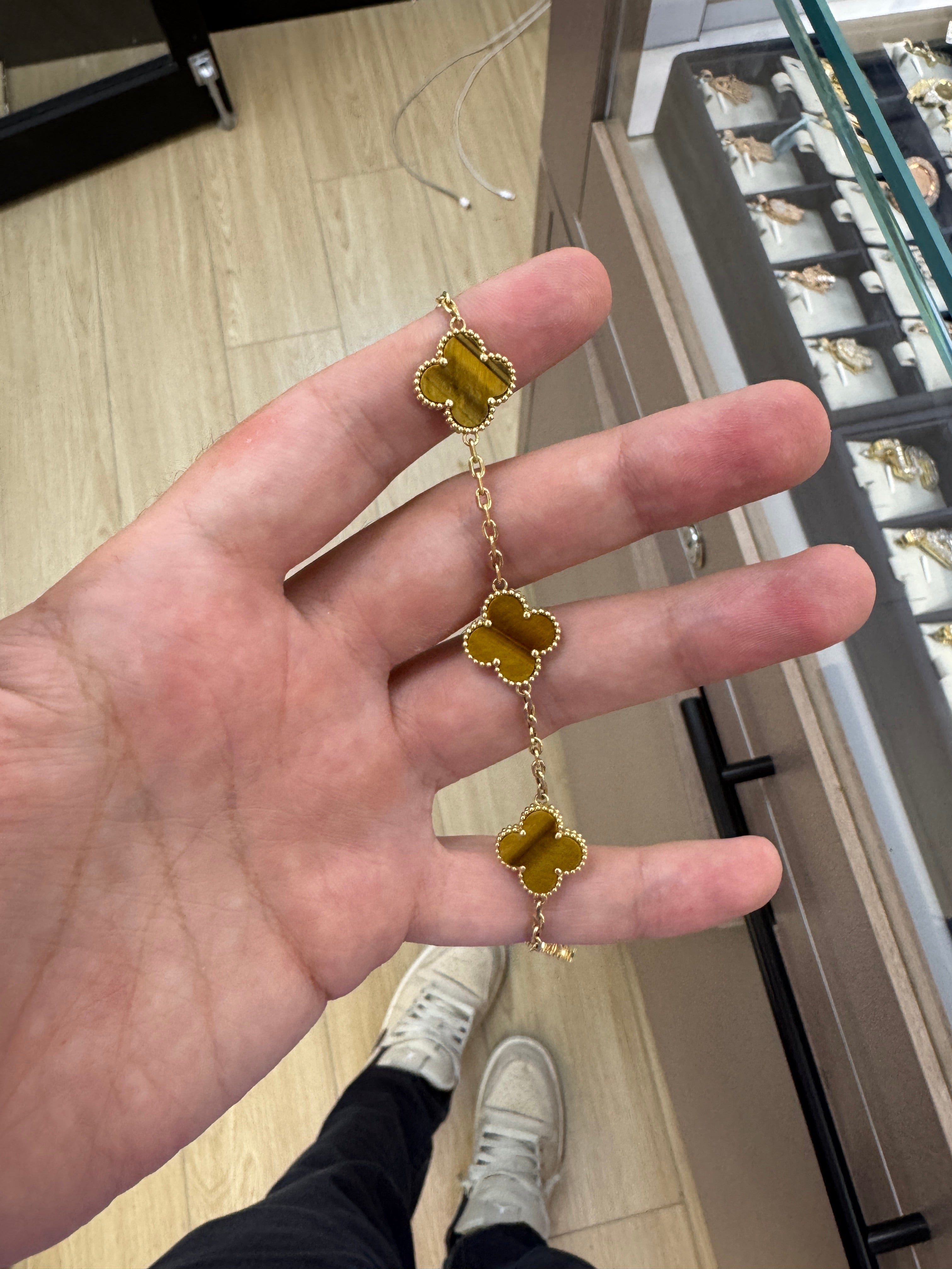 18k tiger eye bracelet