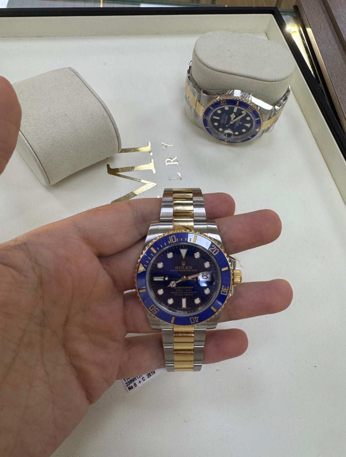 Two tone submariner 2019 box and papers