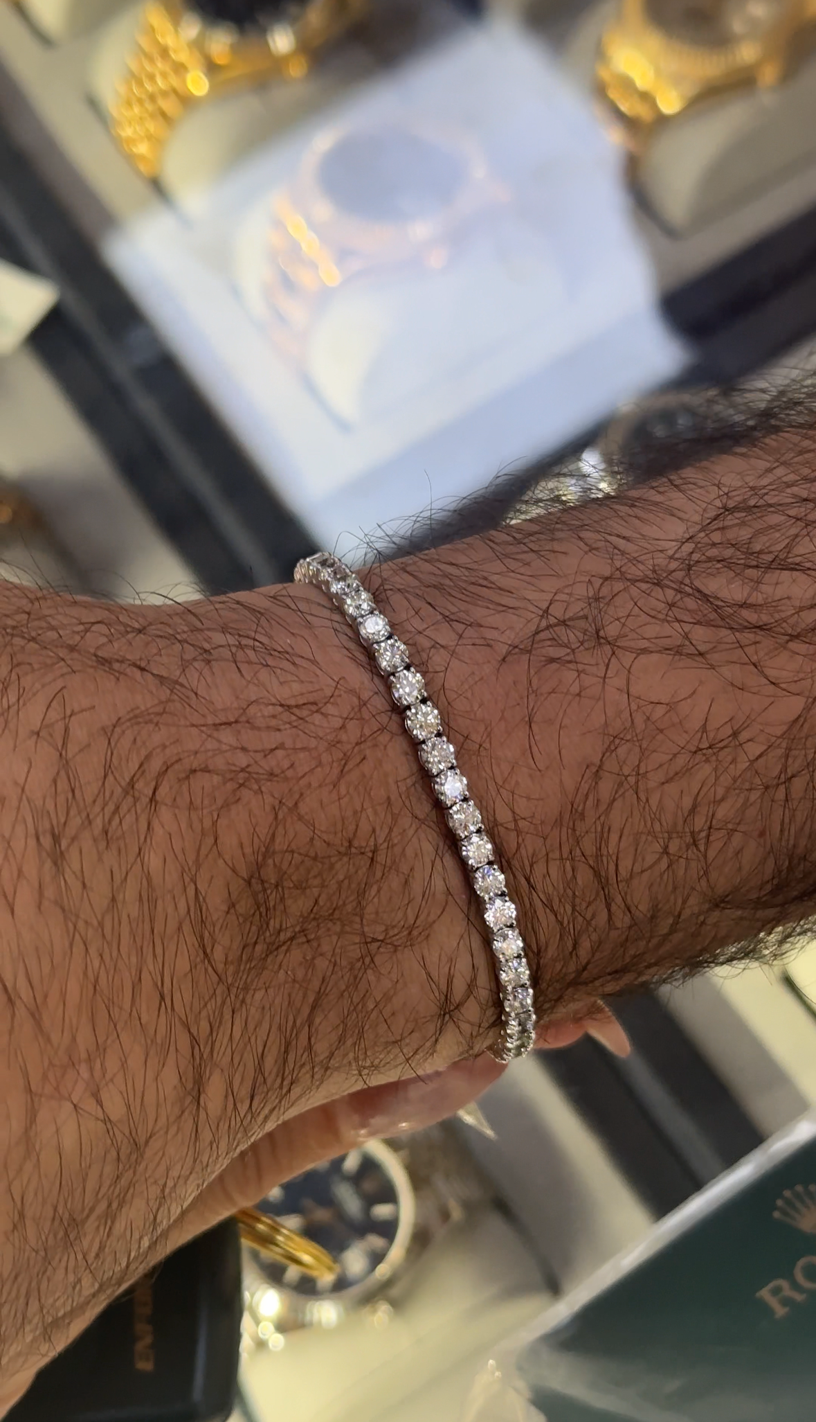 Lab diamonds bracelet 8ct