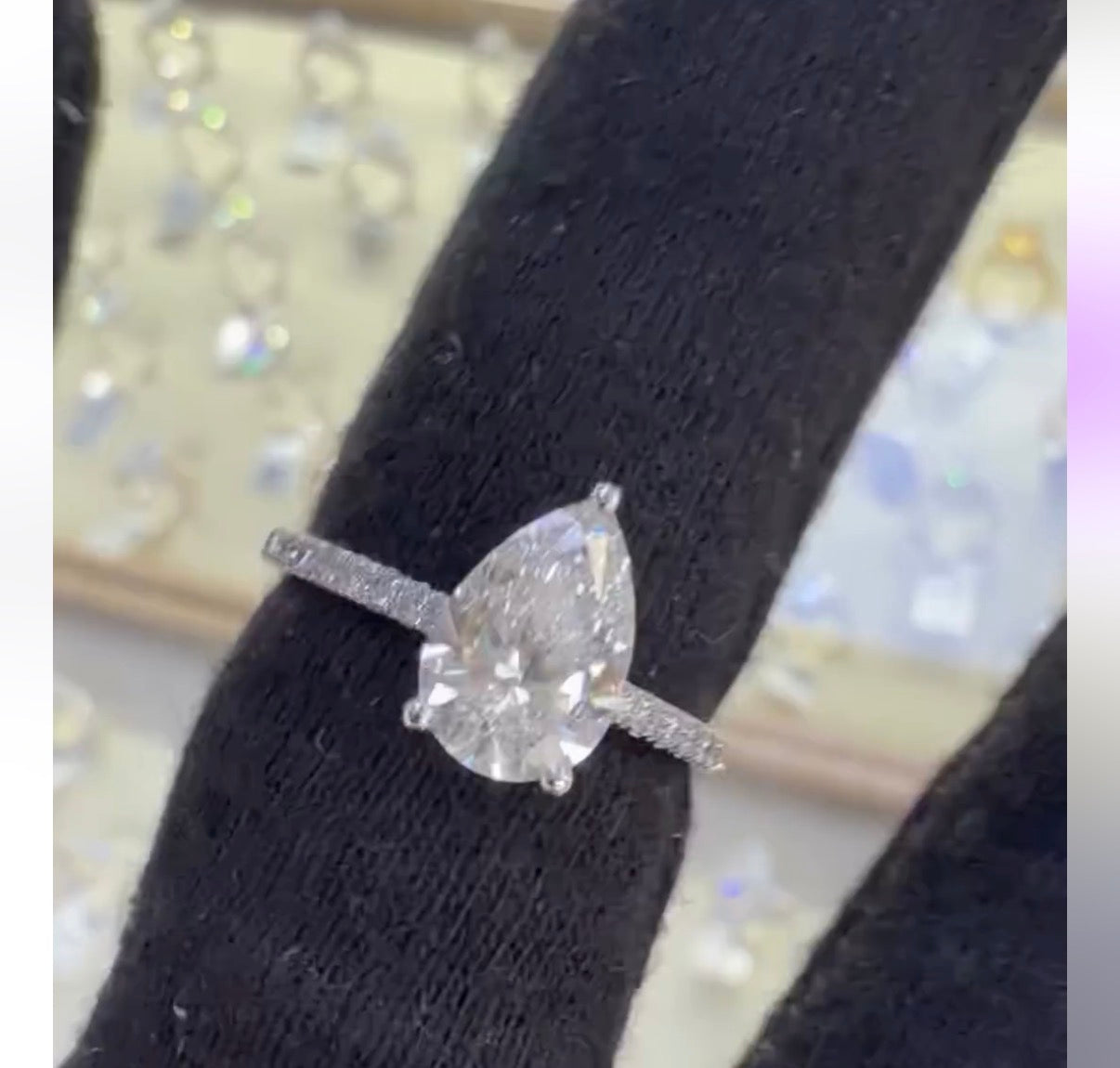 1.45ct center lab diamonds certified ring