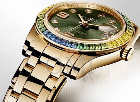 Rolex Yellow Gold Datejust Pearlmaster 86348SABLV 39MM Watch