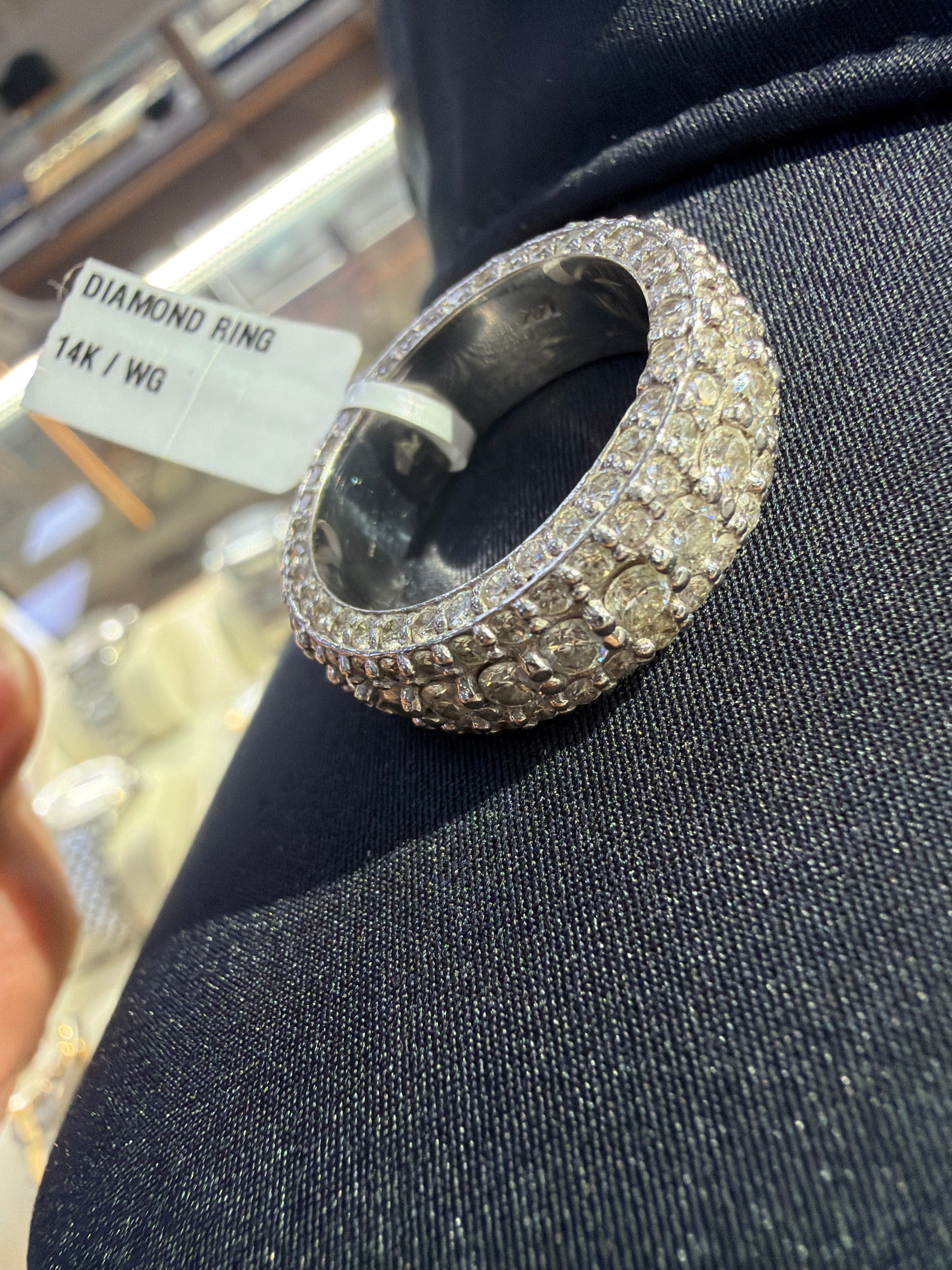 14k yellow gold diamond ring natural size10