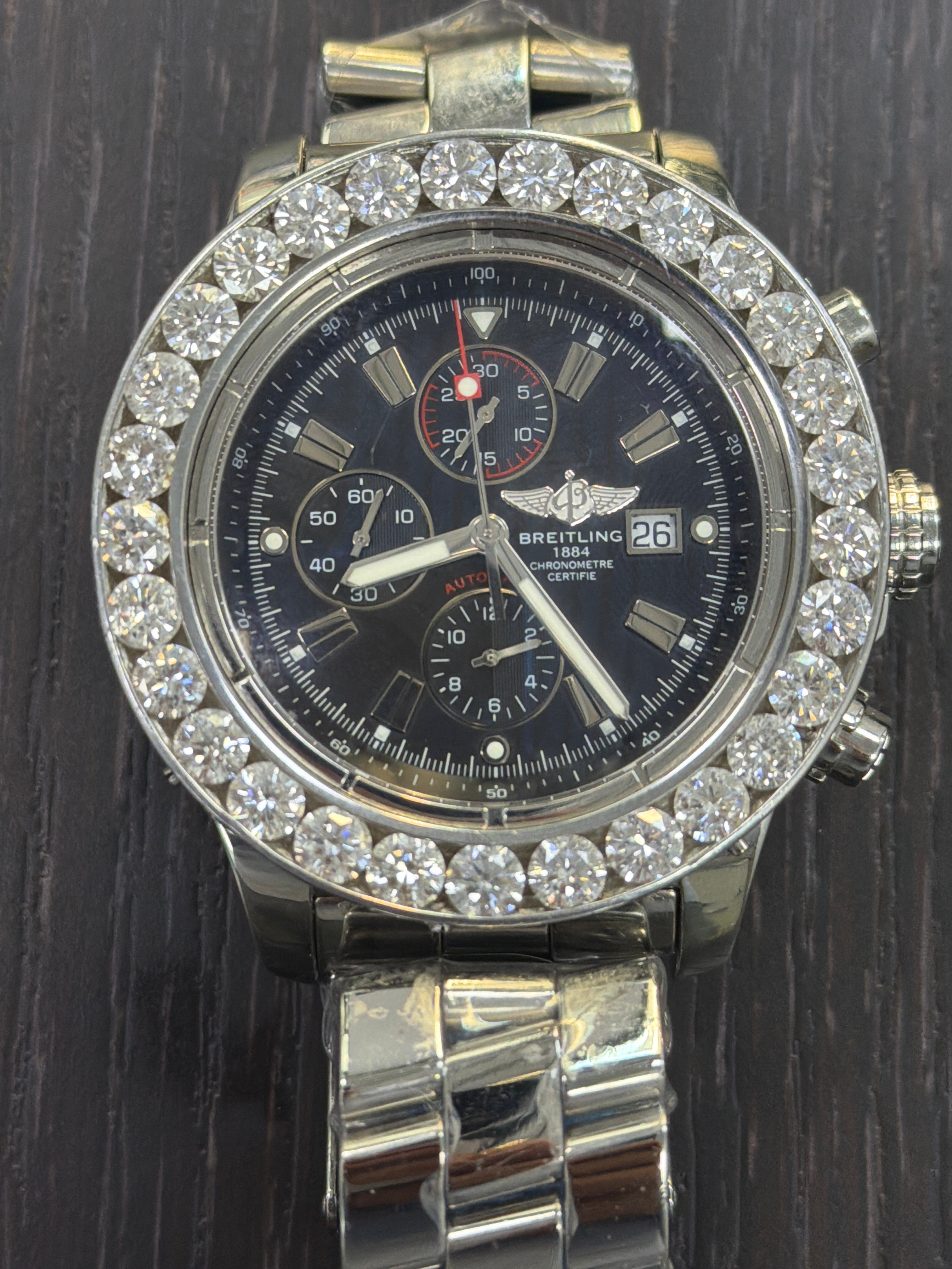17ct total diamond Breitling watch