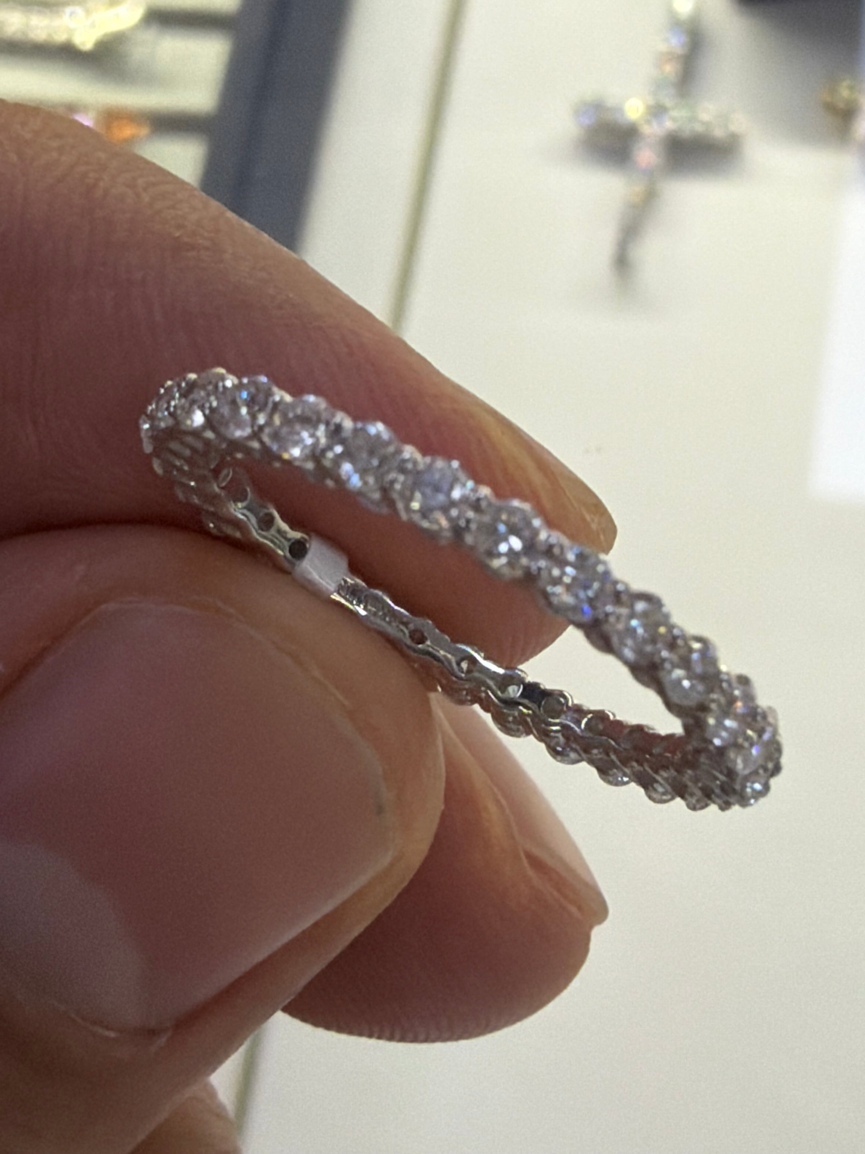 Lab diamond eternity band size 7.5 white gold