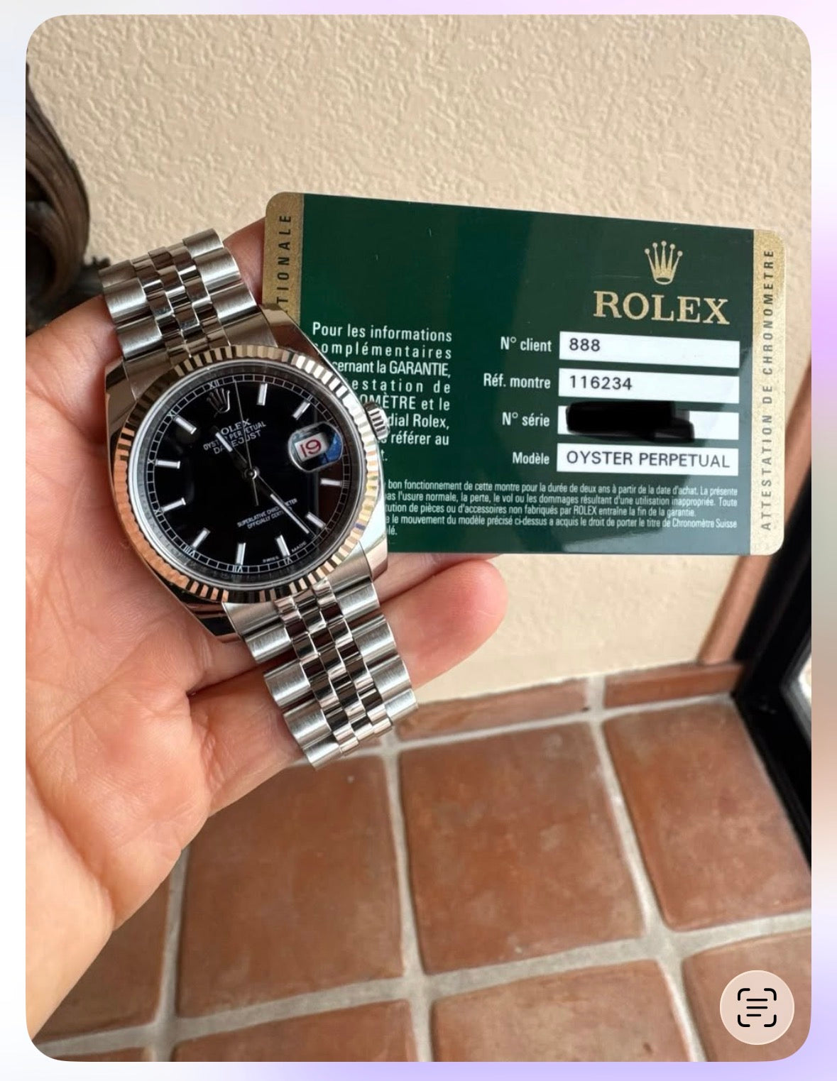 Deposit for 116234