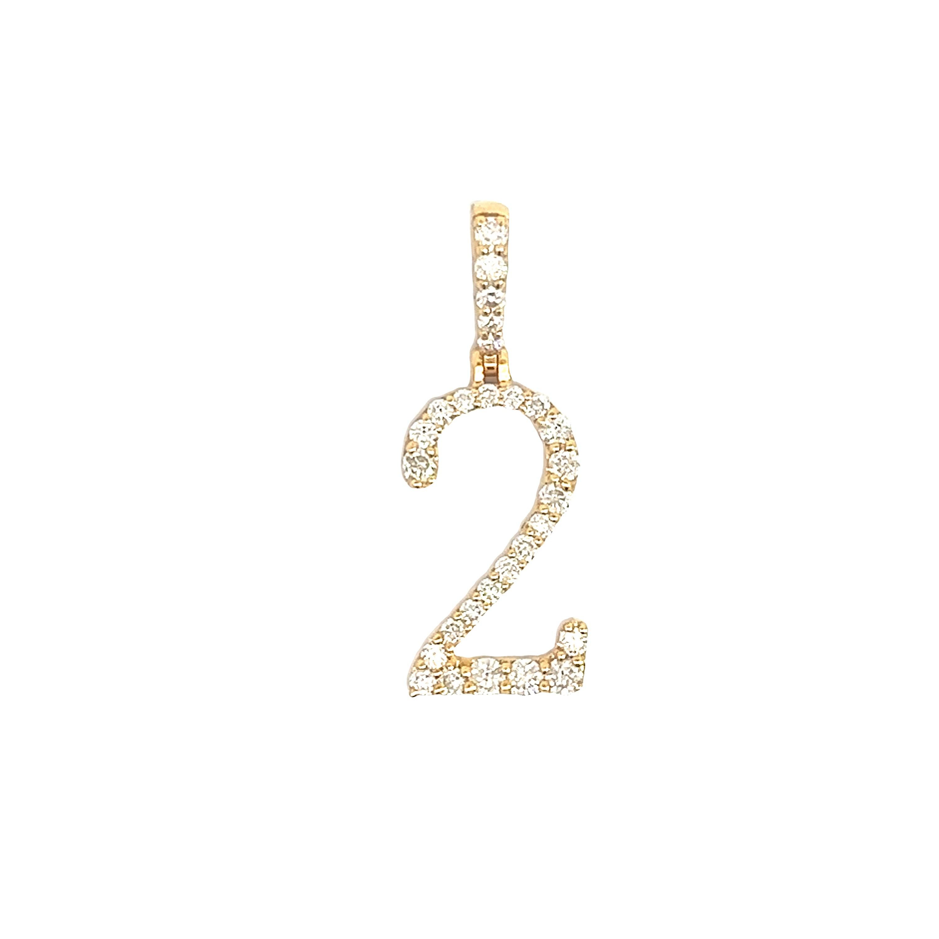 CH4241Y-2 $8,750.00 14KY 1.05CTW DIAMOND SINGLE ROW NUMBER PENDANT - 2 CraD14KY 1.05CTW DIAMOND SINGLE ROW NUMBER PENDANT - 2__2024-04-10-15-16-33.jpg