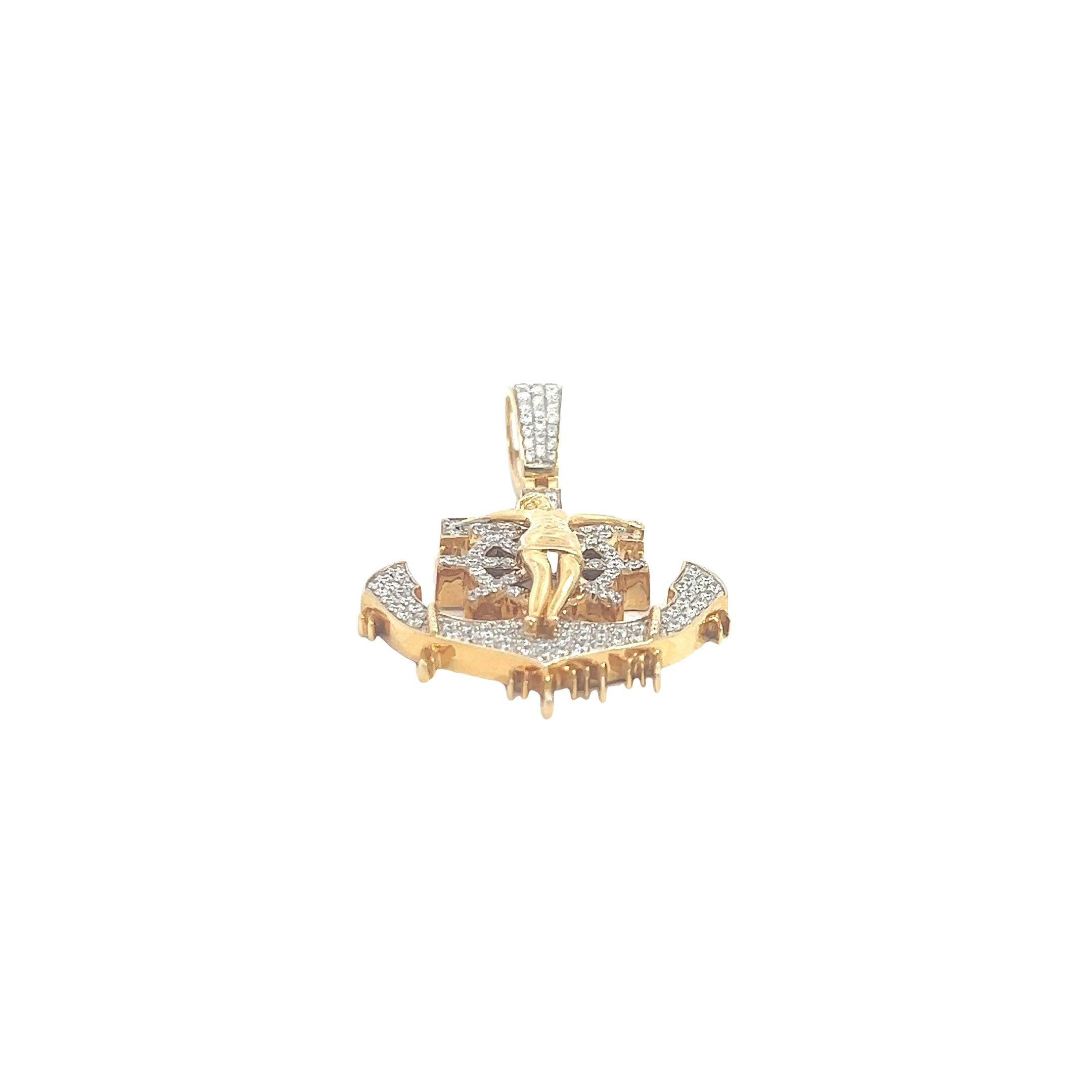 CHR0773Y $13,500.00 SOKY 1 ABCTW DRIPPING DIAMONO ANCHOR WITh CRUCIPI PENDANT10KY 1.45CTW DRIPPING DIAMOND ANCHOR WITH CRUCIFIX PENDANT__2024-04-09-17-42-12.jpg