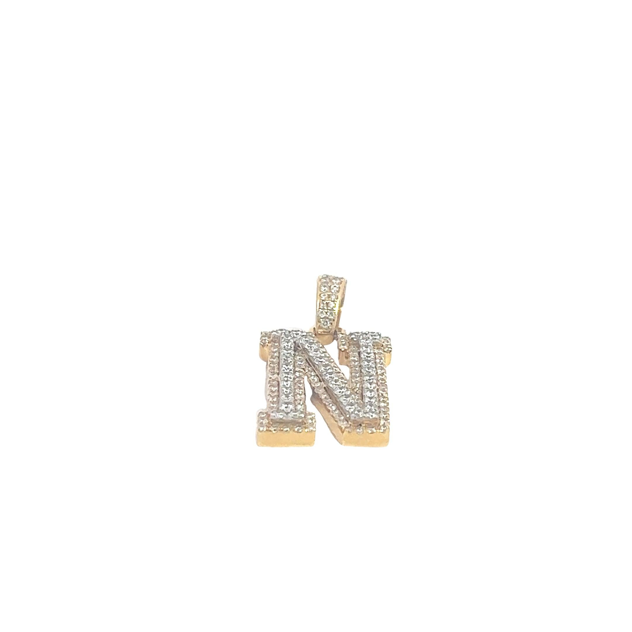 CHR1556AY-N $8,990.00 14KY 1.10CTW DIAMOND 3D TWO TONE LETTER PENDANT - N'14KY1.10CTWDIAMOND3DTWOTONELETTERPENDANT-N__2024-04-10-11-42-04.jpg