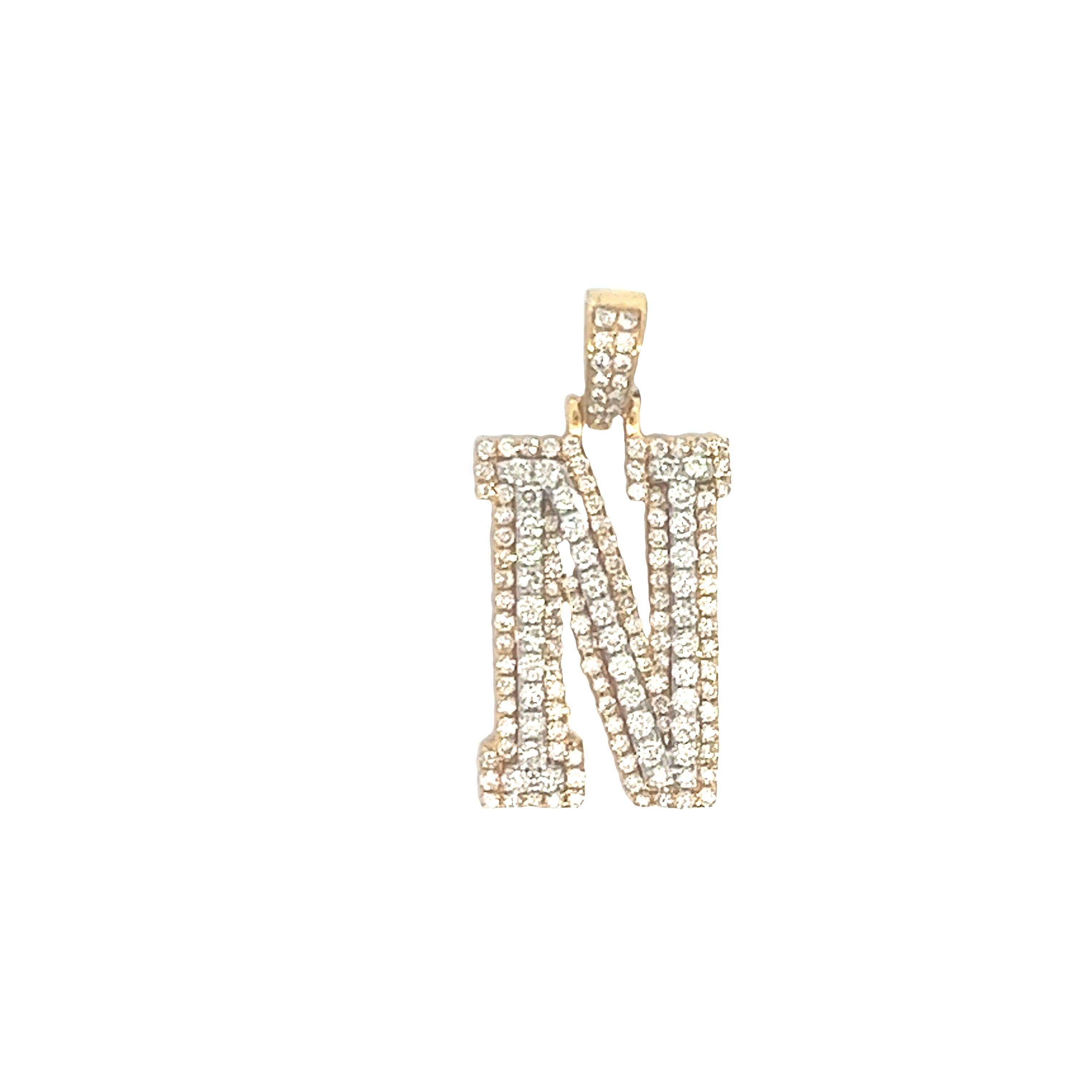 CHR1556AY-N $8,990.00 14KY 1.10CTW DIAMOND 3D TWO TONE LETTER PENDANT - N'14KY1.10CTWDIAMOND3DTWOTONELETTERPENDANT-N__2024-04-10-11-42-30.jpg