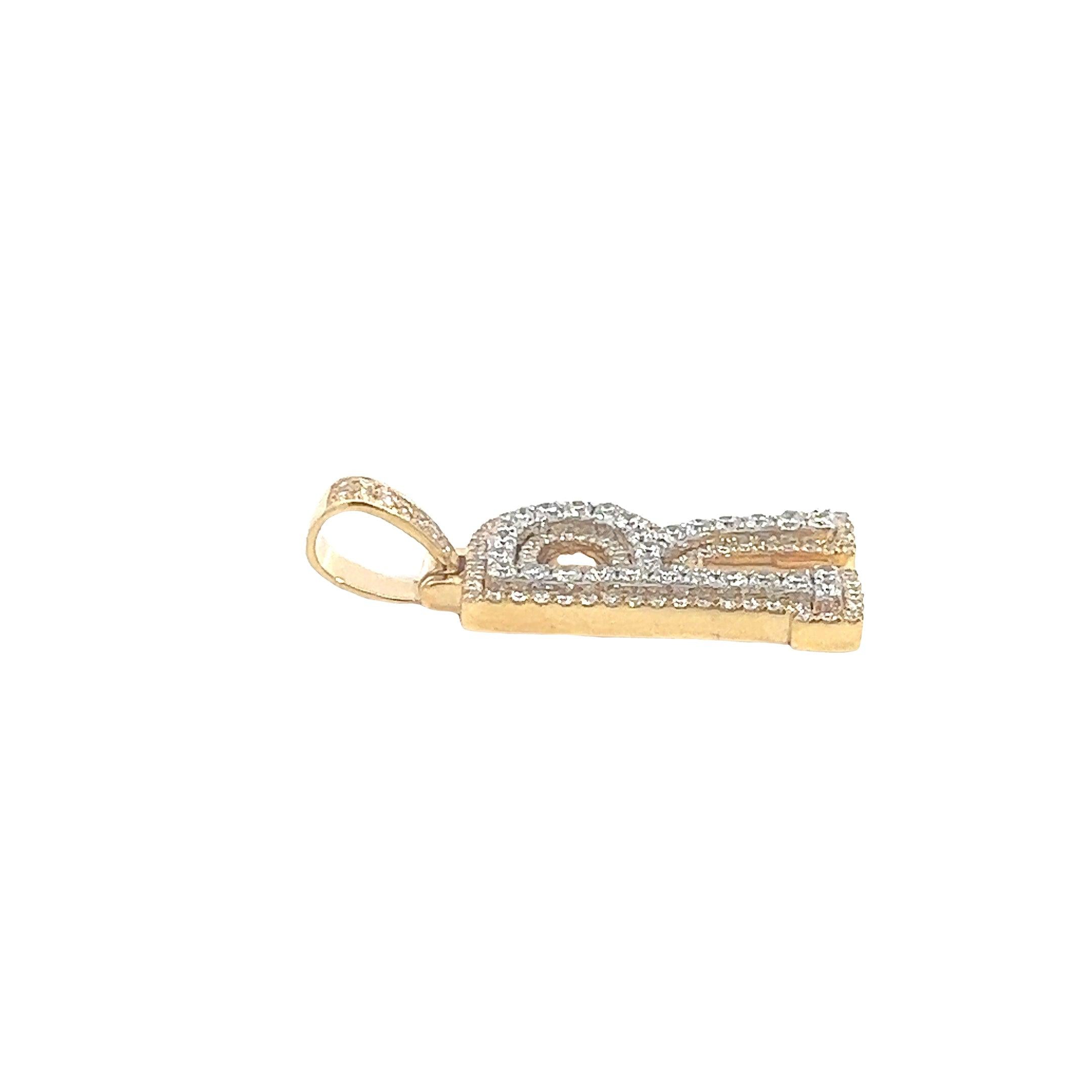 CHR1556AY-R $8,750.00 14KY O.BOCTW DIAMOND 3D TWO TONE LETTER PENDANT •“R*14KY 0.90CTW DIAMOND 3D TWO TONE LETTER PENDANT -R'__2024-04-10-15-04-45-1.jpg