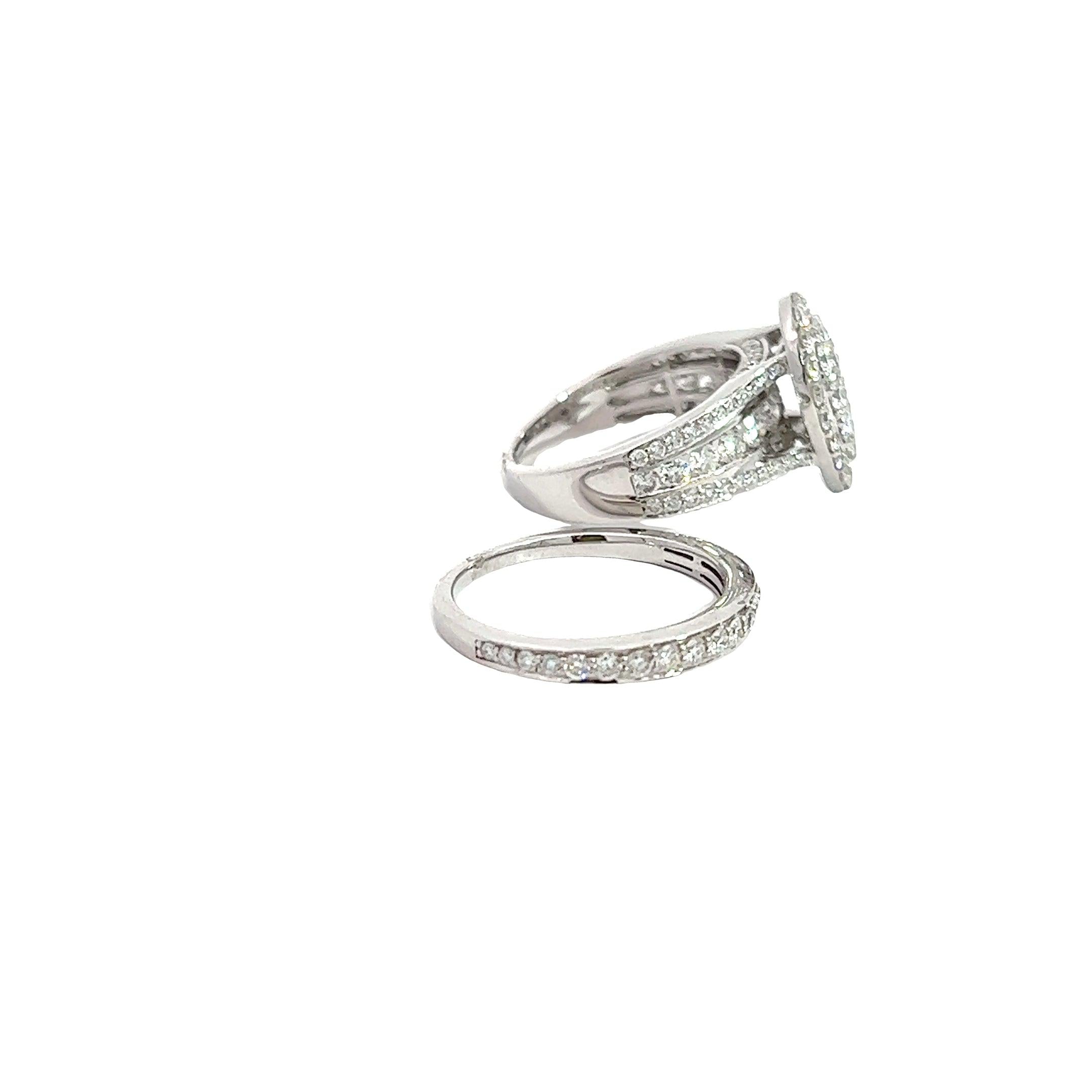 CL2400W $22,990.00 14KW 2.50CTW DIAMOND PEAR CLUSTER BRIDAL SET - 3 ROW SHANK • SINGLE ROW BAND aC:aD__2024-04-09-10-28-28-1.jpg