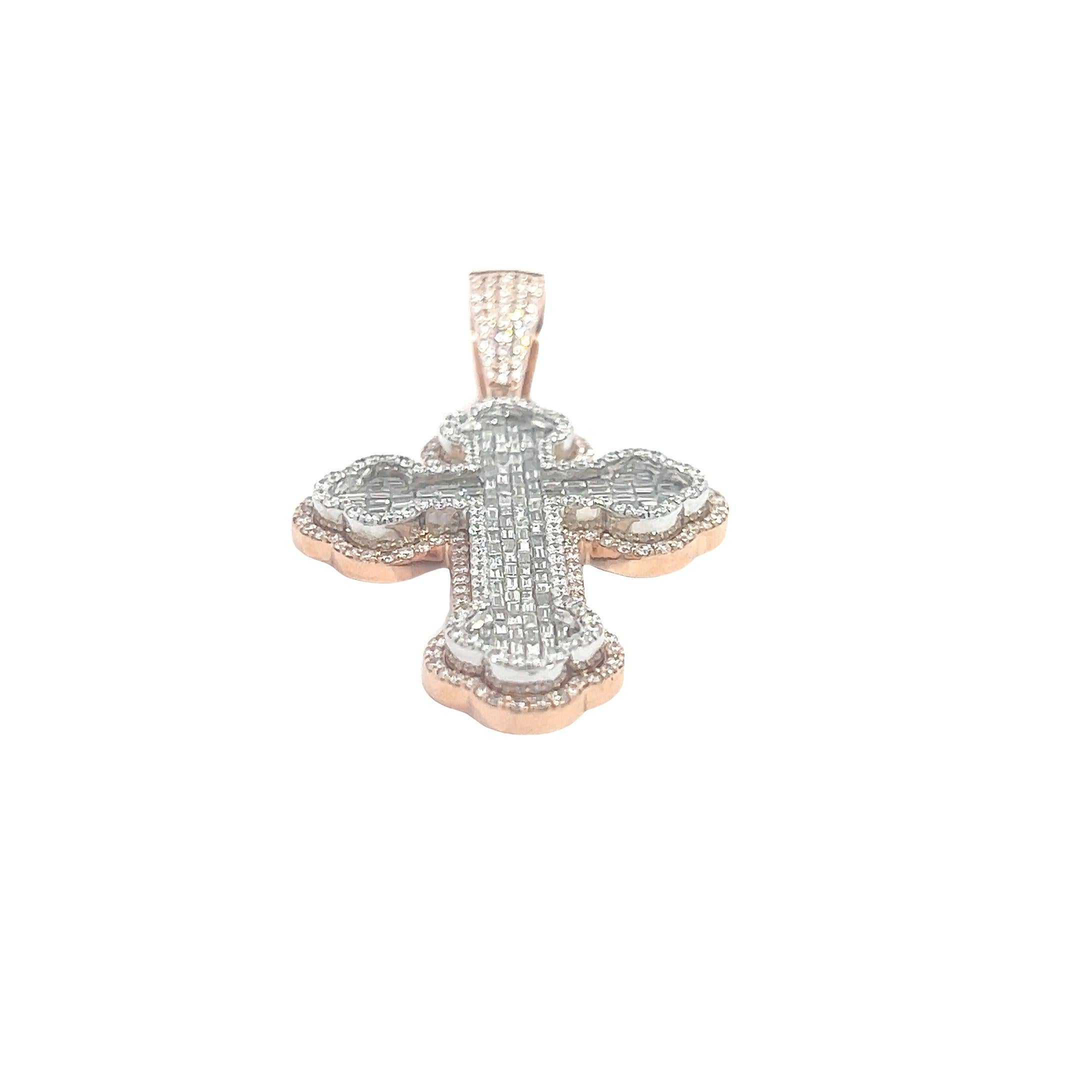 CR0692RW $44,990.00 14KR+W 3.75CTW BAGUETTE DIAMOND 3D INVERTED FLEUR DE LIS CROSS PENDANT14KR+W 3.76CTW BAGUETTE DIAMOND 3D INVERTED FLEUR DE LIS CROSS PENDANT__2024-04-09-17-49-03.jpg