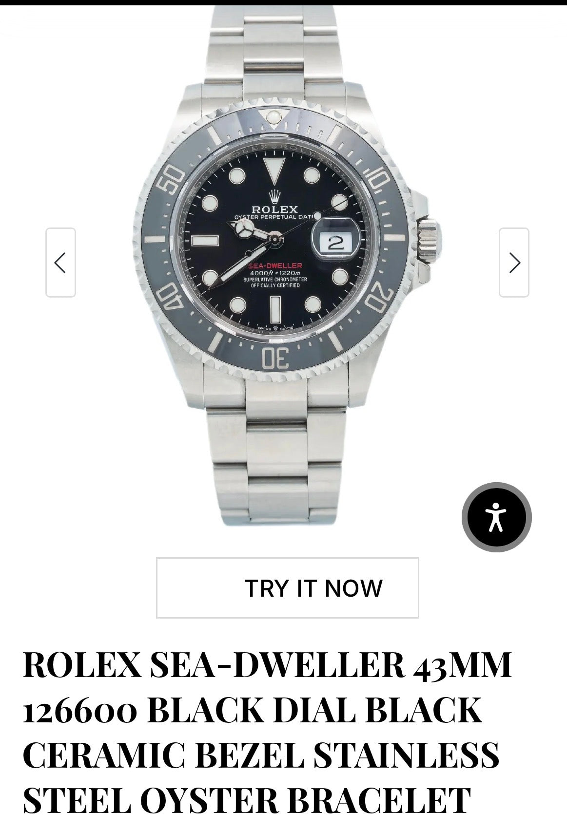 Final payment  Rolex sea dweller 43mm