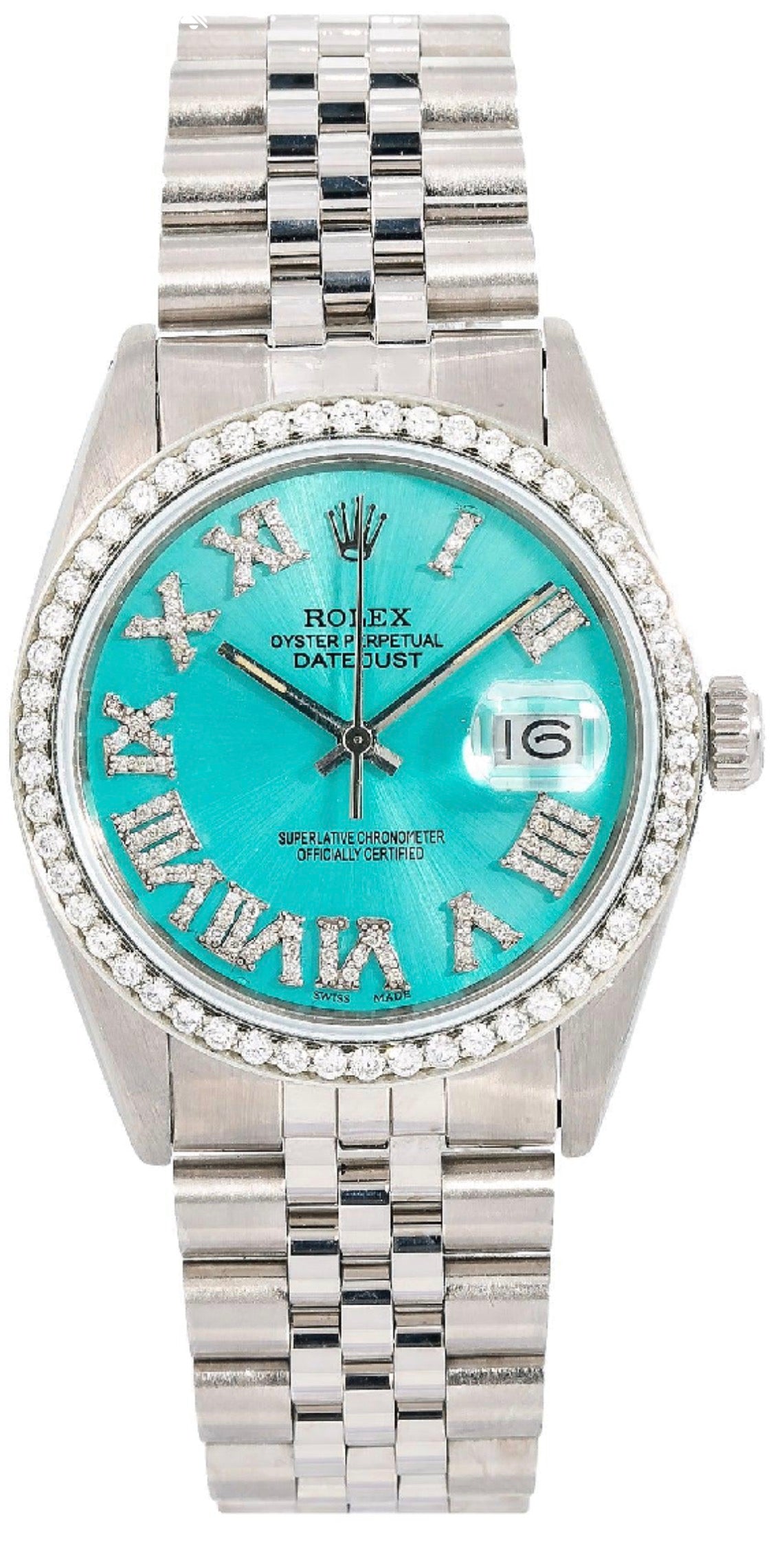 1995-2000 Rolex ss with custom aftermarket bezel dial total $8500