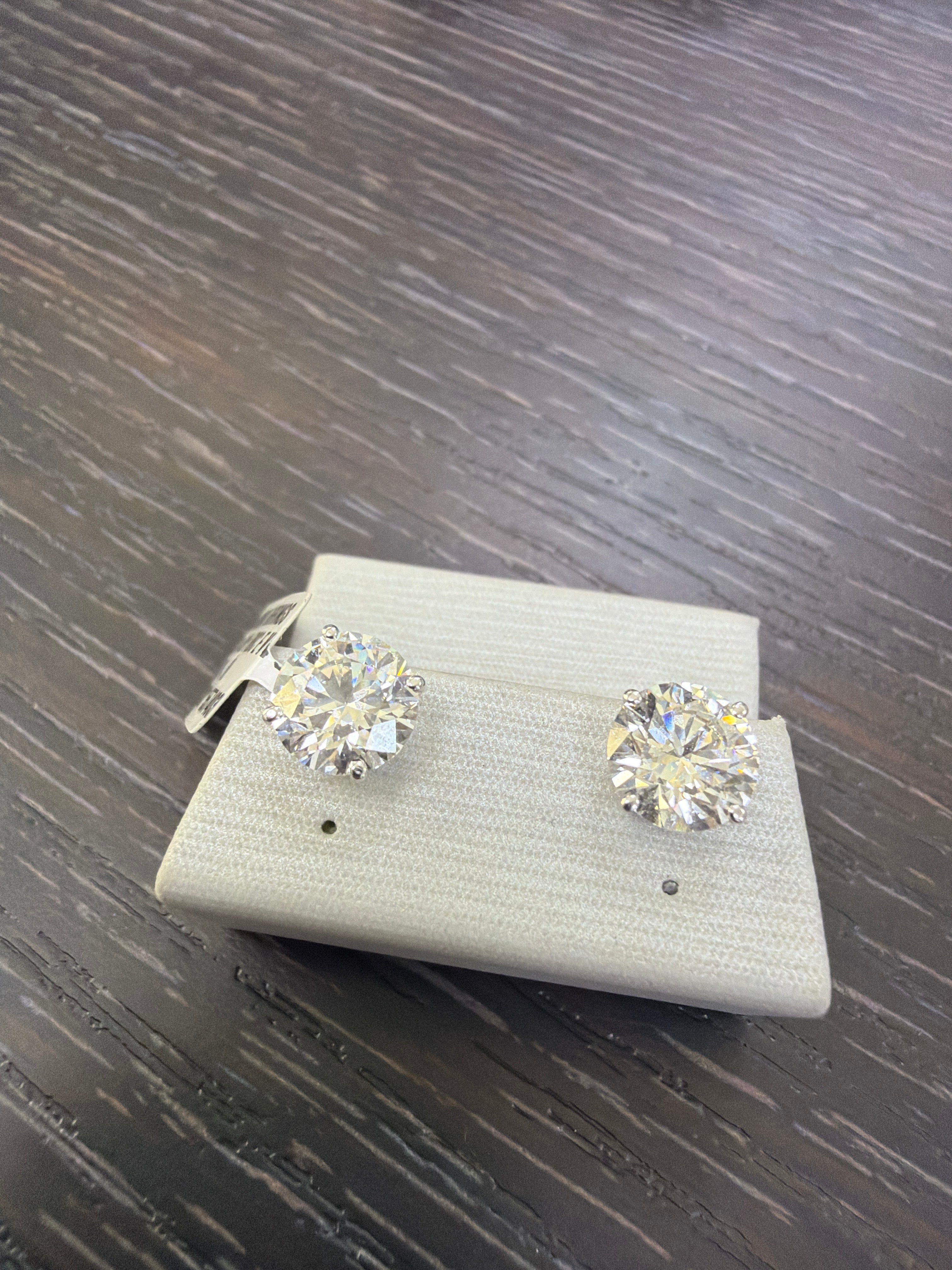 4 ct total lab diamonds earrings certified