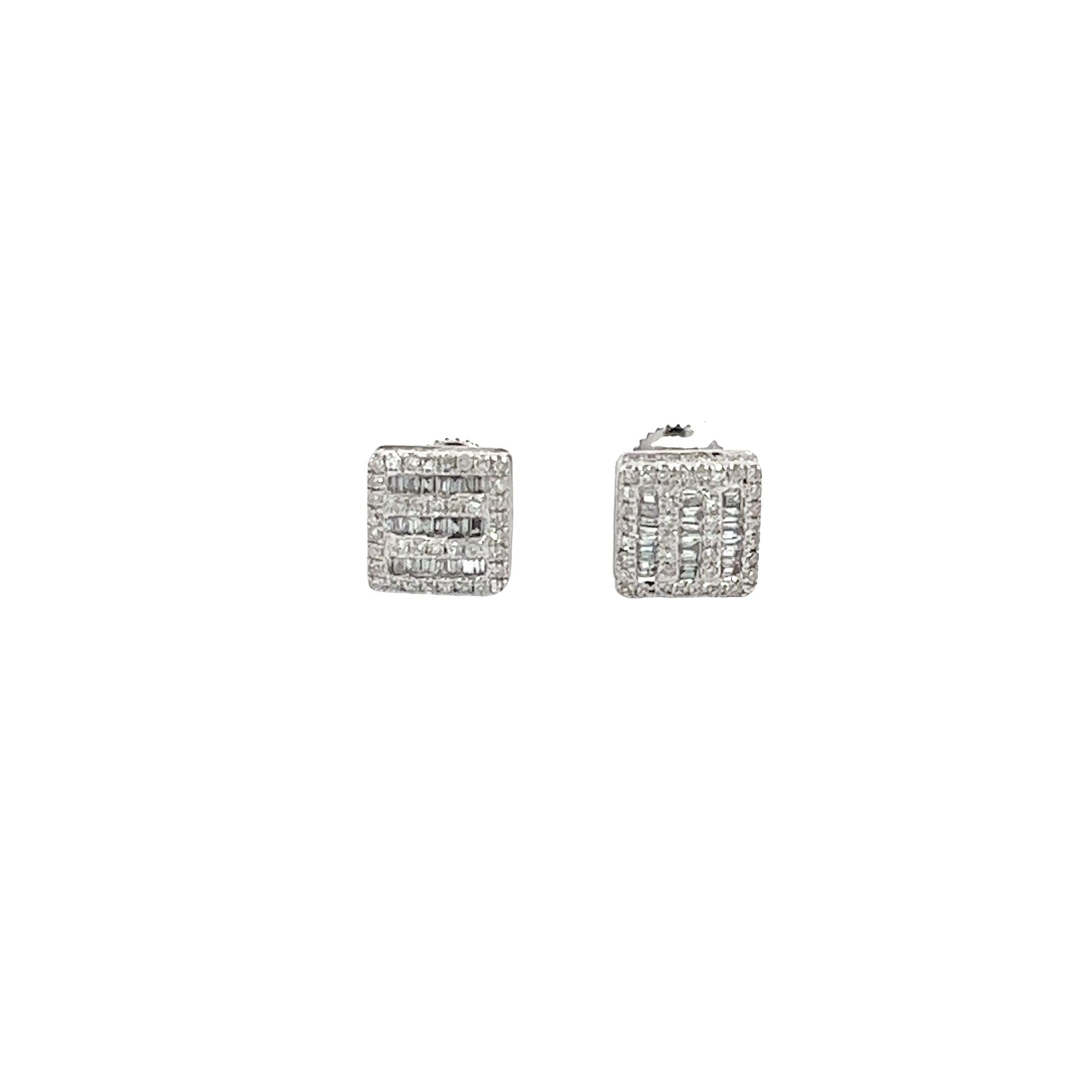 ER3855W $4,500.00 14KW 0.55CT BAGUETTE DIAMOND STUD EARRINGS - SQUARE SHAPE -W: ROUND DIAM BORDER__2024-04-18-11-01-21.jpg