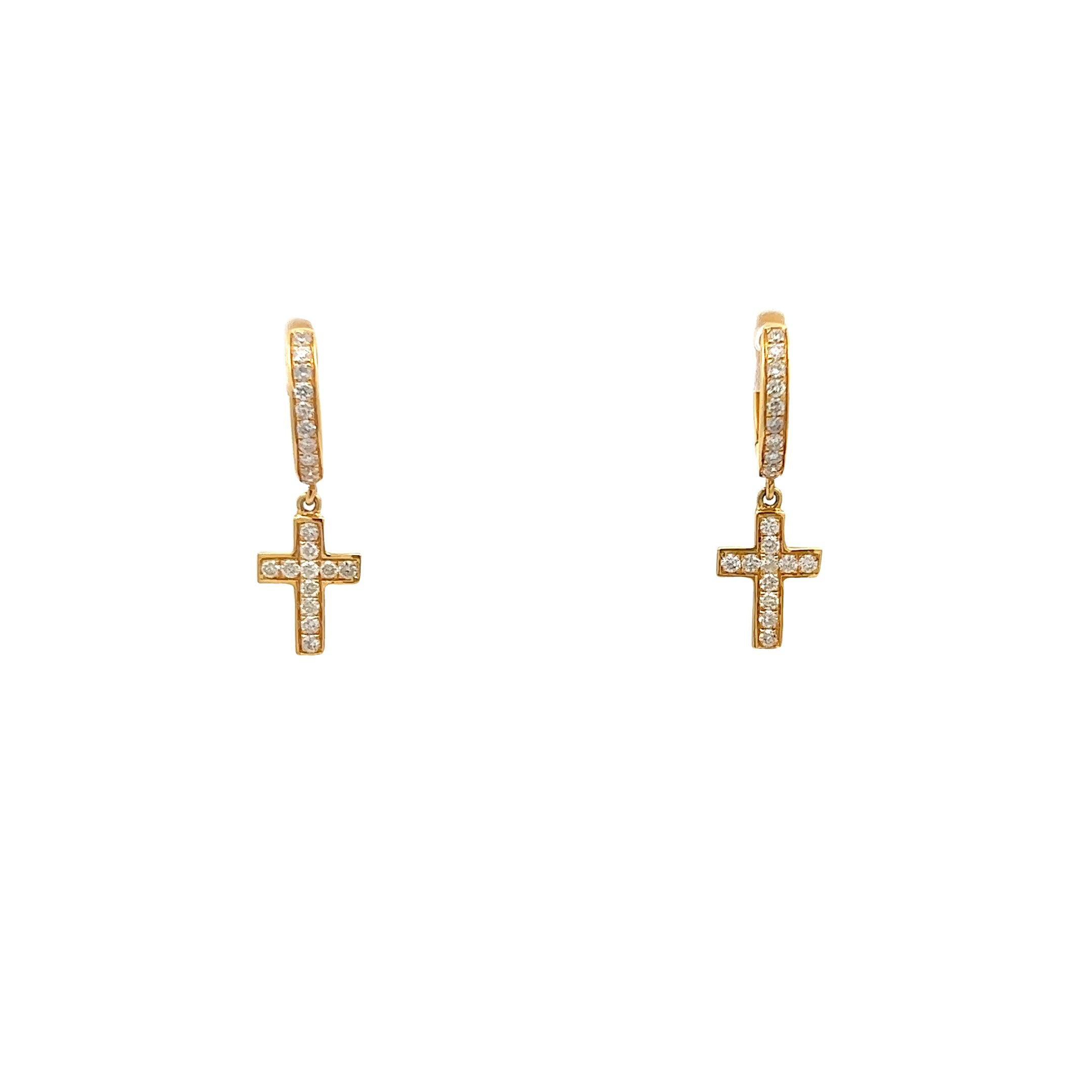 (G:24ER3719Y $5,500.00 14KY 0.55CT DIAMOND HUGGIES WITH DANGLING CHANNEL SET CROSS__2024-04-11-13-44-21.jpg