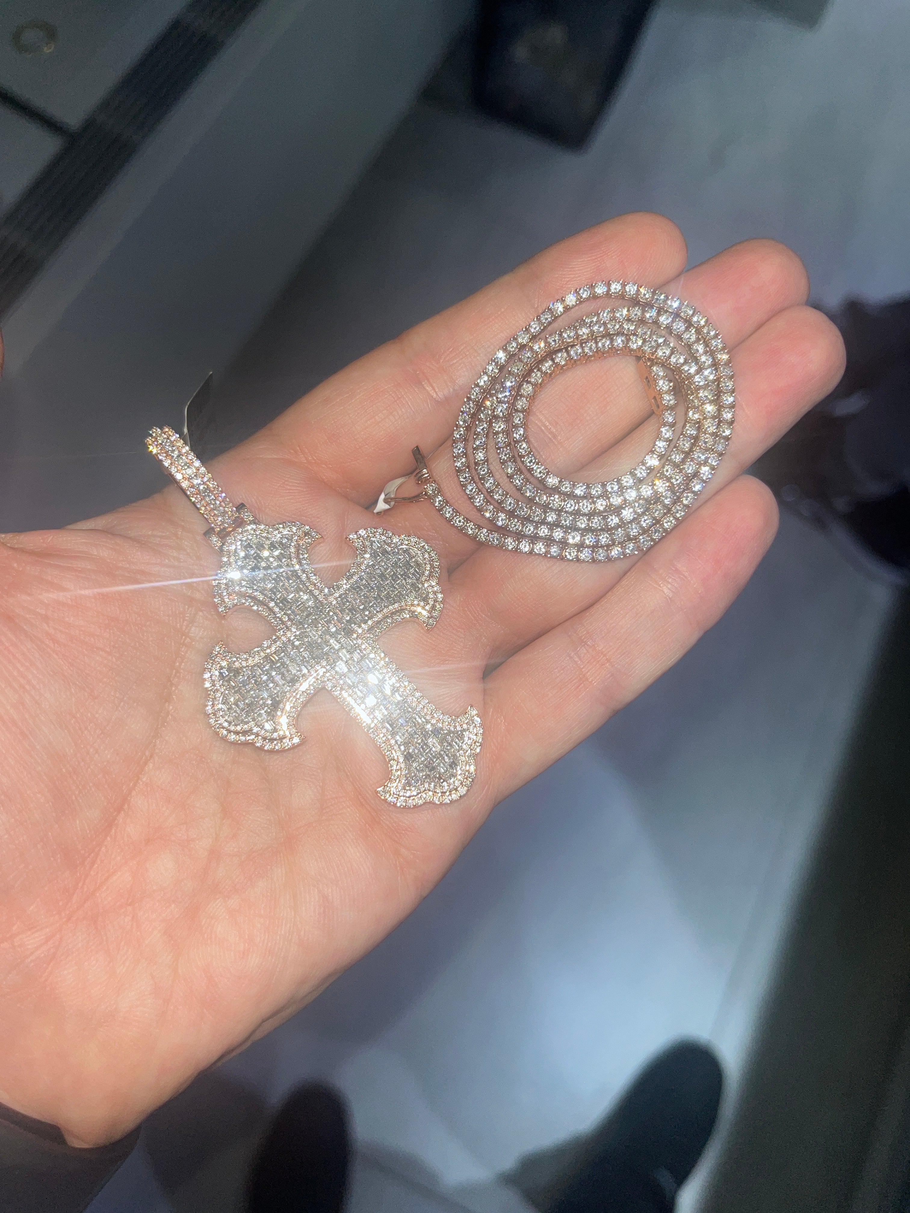 Last payment for rose tennis chain size 18” and Cross