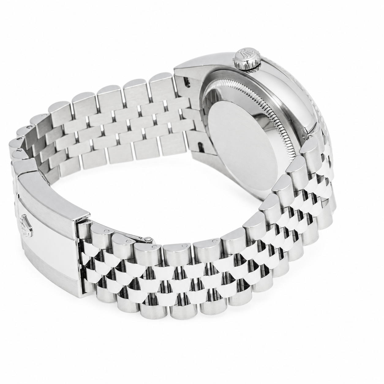ROLEX DATEJUST 36MM 126234 SILVER DIAMOND DIAL FLUTED BEZEL JUBILEE BRACELET