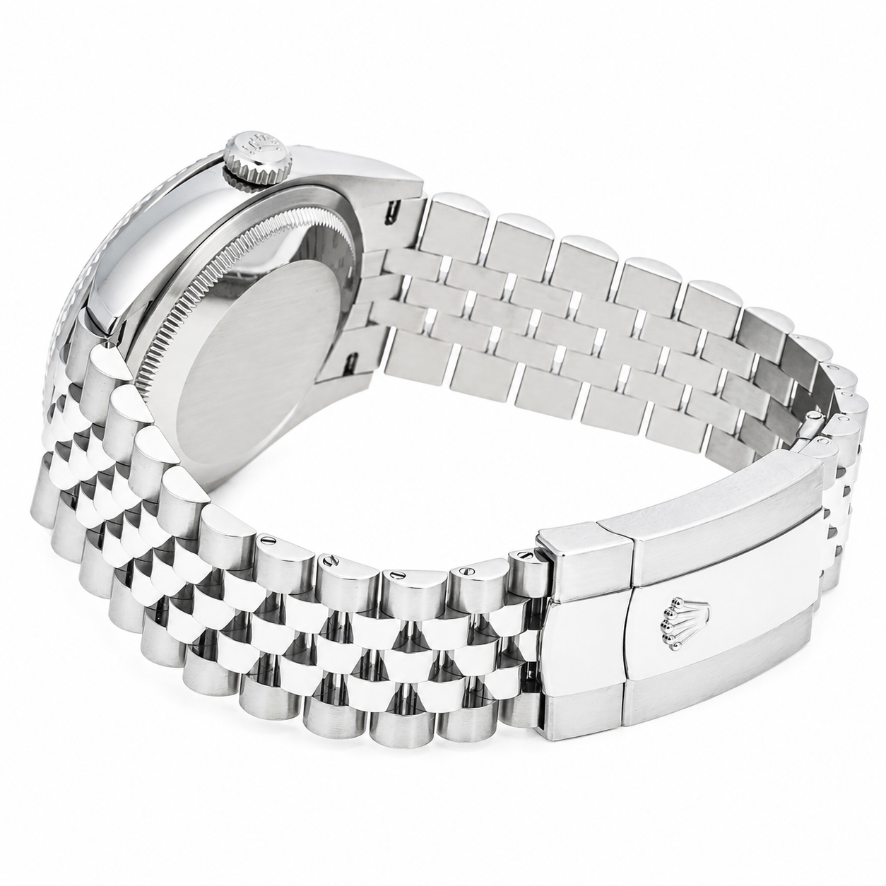 ROLEX DATEJUST 36MM 126234 SILVER DIAMOND DIAL FLUTED BEZEL JUBILEE BRACELET