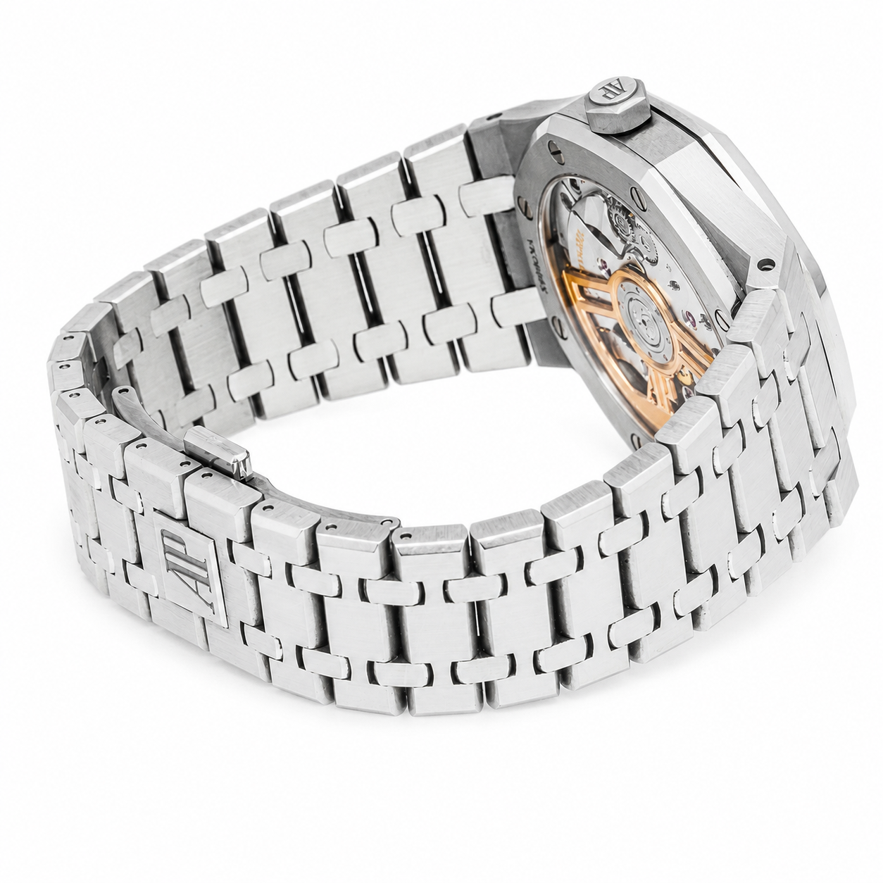 AUDEMARS PIGUET ROYAL OAK SELFWINDING 41MM BLACK GRANDE TAPISSERIE DIAL STAINLESS STEEL BRACELET REF. 15500ST.OO.1220ST.03