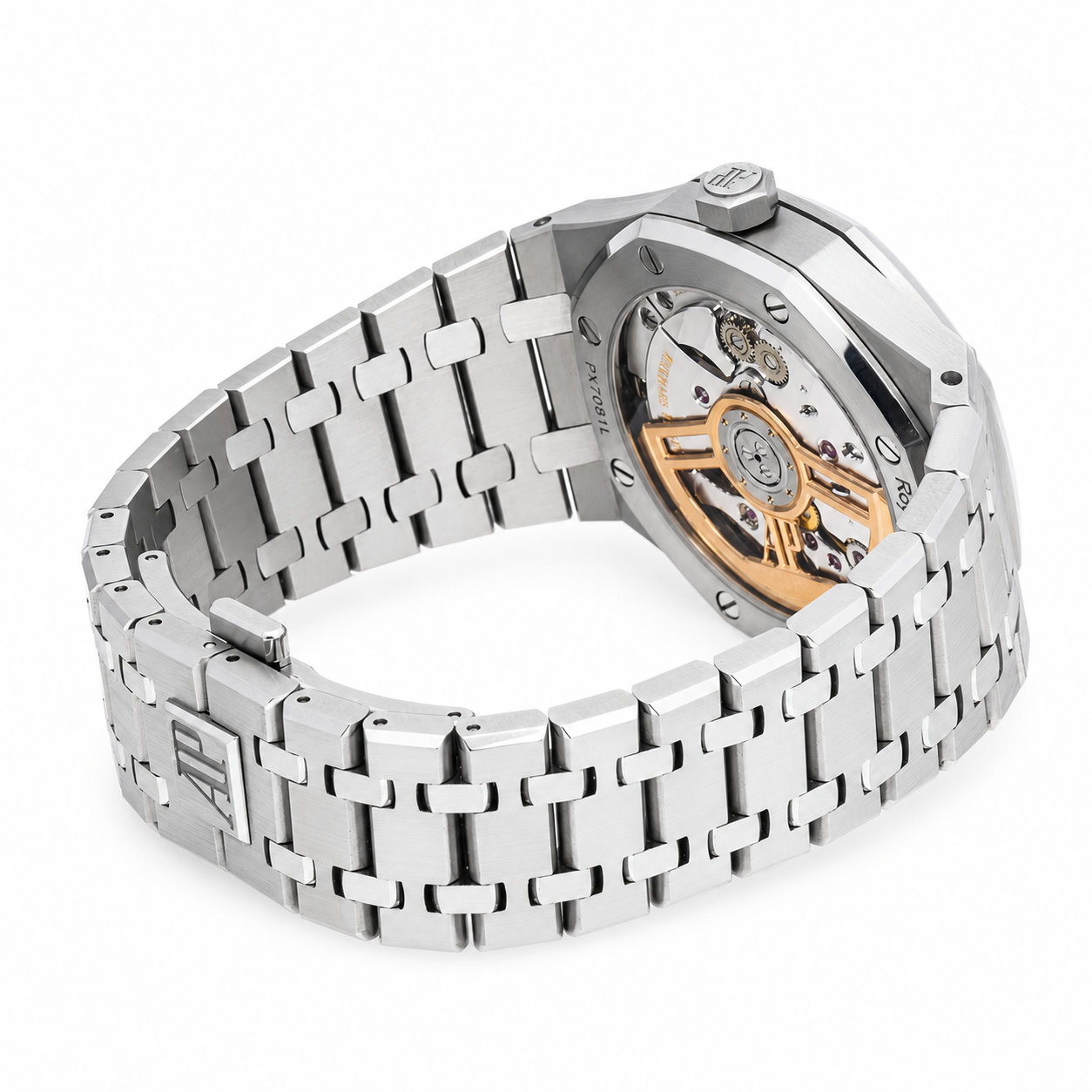 AUDEMARS PIGUET ROYAL OAK SELFWINDING 41MM BLACK GRANDE TAPISSERIE DIAL STAINLESS STEEL BRACELET REF. 15500ST.OO.1220ST.03