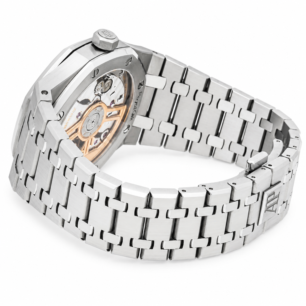AUDEMARS PIGUET ROYAL OAK SELFWINDING 41MM BLACK GRANDE TAPISSERIE DIAL STAINLESS STEEL BRACELET REF. 15500ST.OO.1220ST.03
