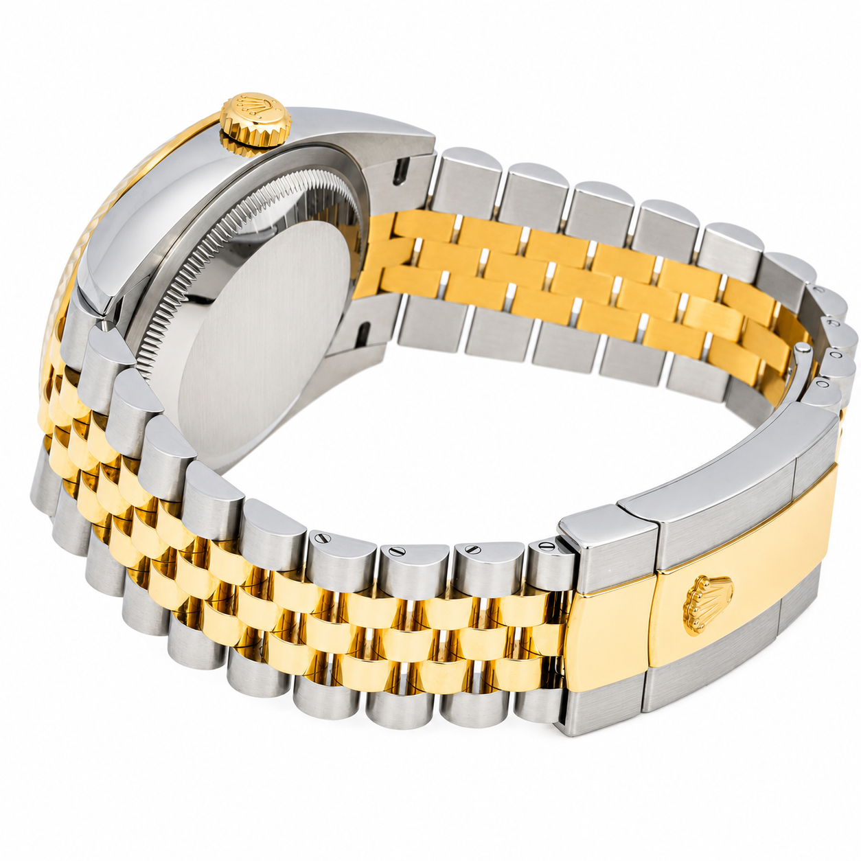 ROLEX DATEJUST 36MM CHAMPAGNE DIAL FLUTED BEZEL TWO TONE JUBILEE BRACELET REF. 126233
