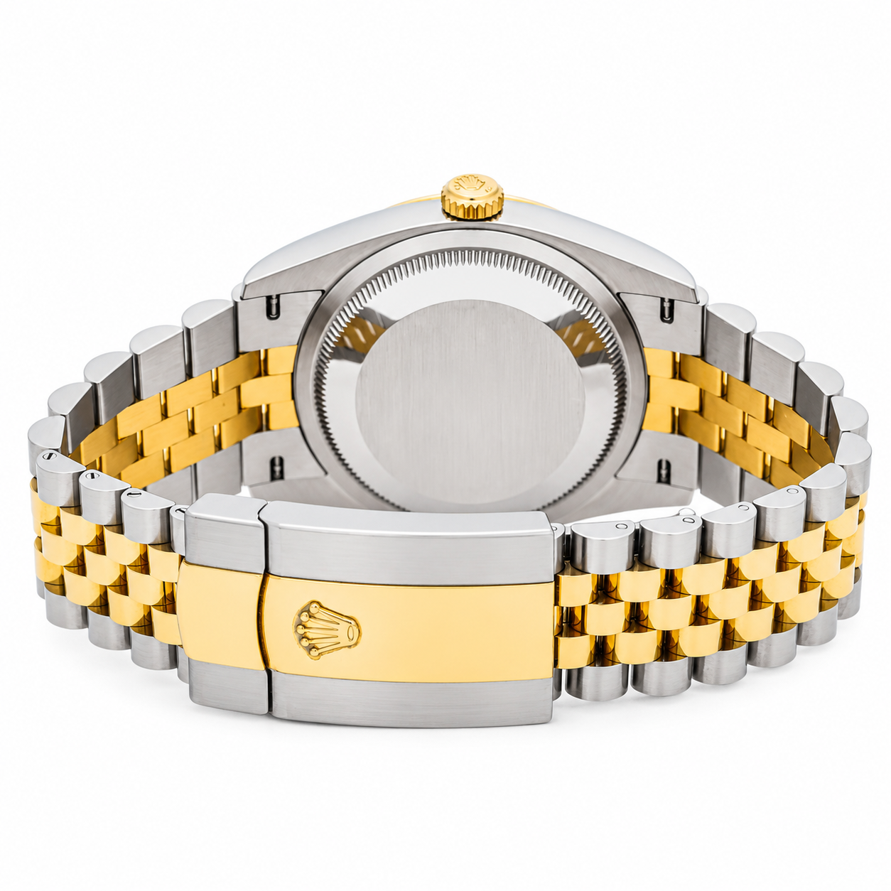 ROLEX DATEJUST 36MM CHAMPAGNE DIAL FLUTED BEZEL TWO TONE JUBILEE BRACELET REF. 126233