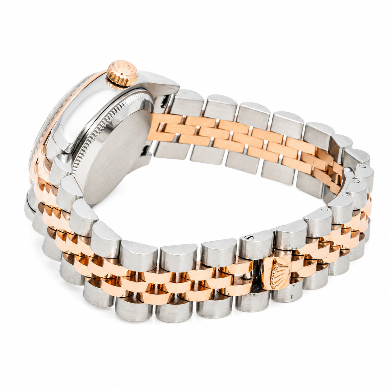 ROLEX LADY DATEJUST 179171 WHITE ROMAN DIAL ROSE GOLD STEEL