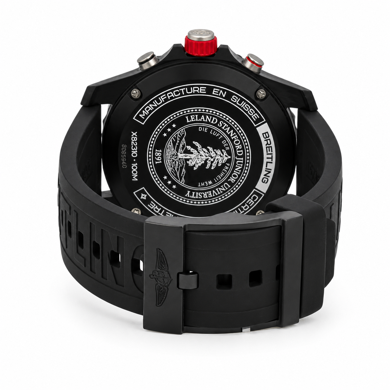 BREITLING ENDURANCE PRO STANFORD UNIVERSITY EDITION BLACK RED DIAL CHRONOGRAPH 44MM