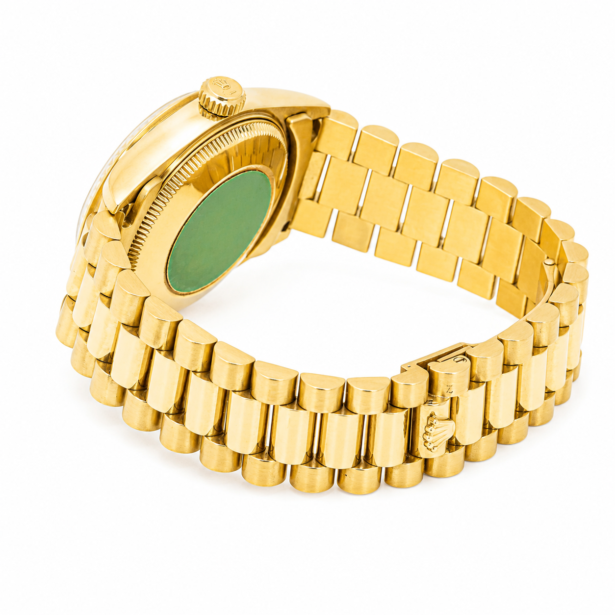 ROLEX DATEJUST 68278 PRESIDENT 31MM YELLOW GOLD RED DIAMOND DIAL WATCH