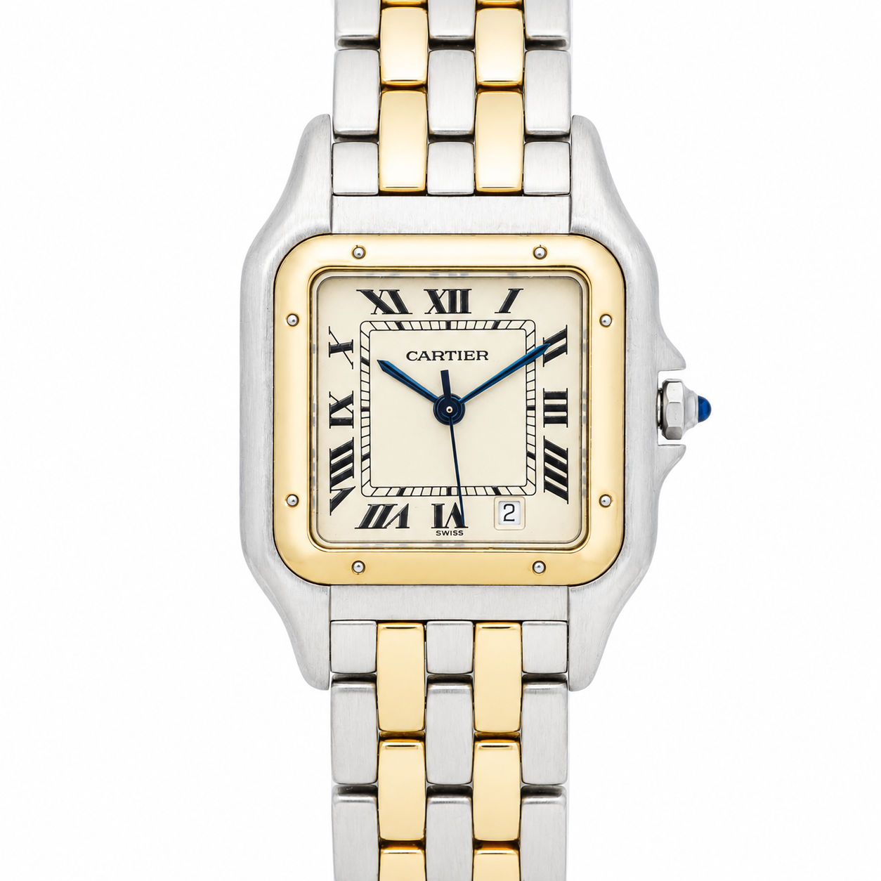 CARTIER PANTHERE 187949 TWO TONE IVORY ROMAN DIAL
