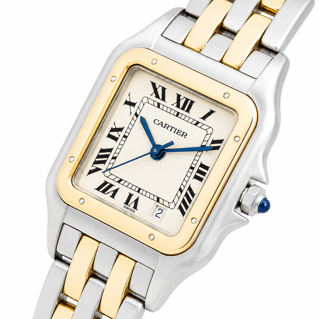 CARTIER PANTHERE 187949 TWO TONE IVORY ROMAN DIAL