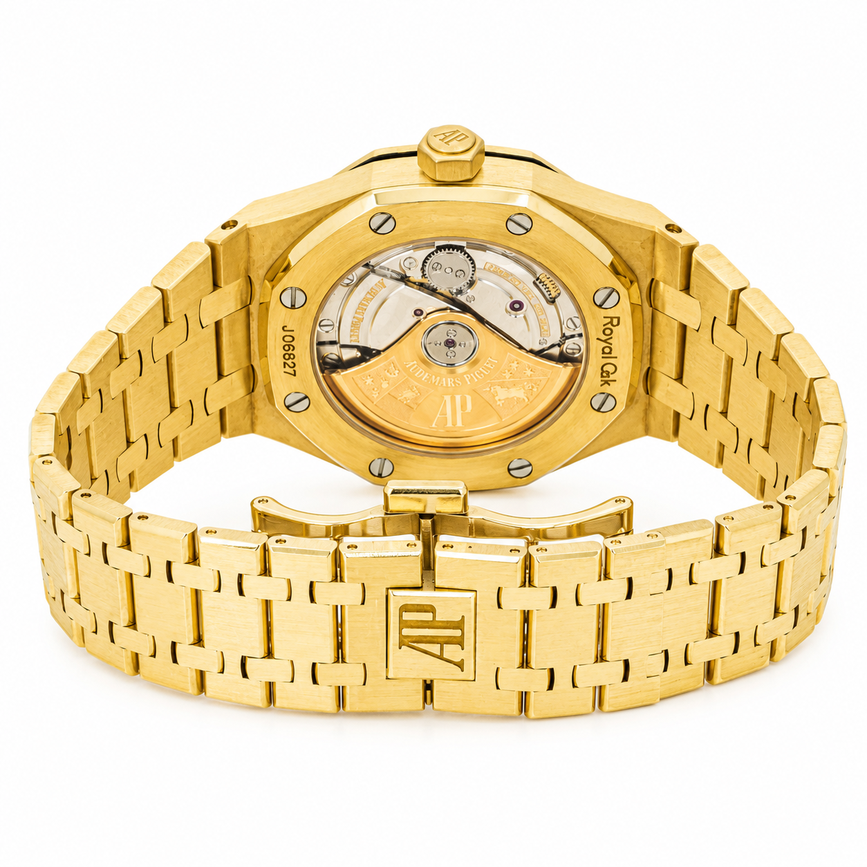 AUDEMARS PIGUET ROYAL OAK SELFWINDING 37MM BLUE DIAL 18K YELLOW GOLD 15450BA.OO.1256BA.02 PRE-OWNED