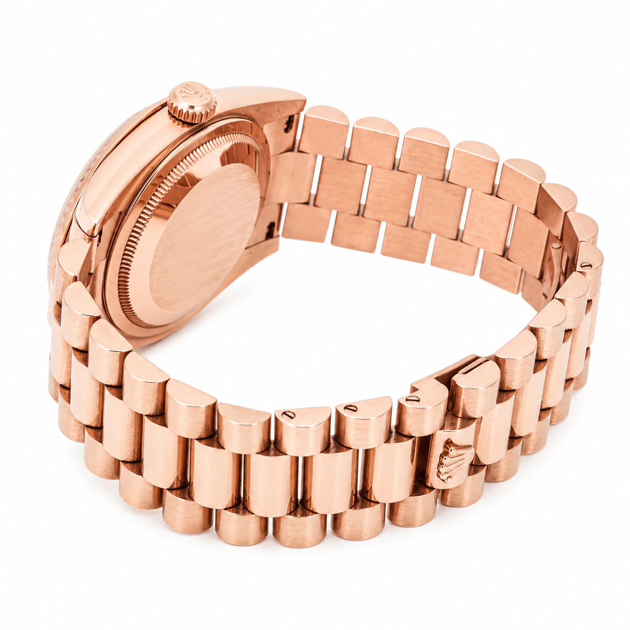 ROLEX DAY-DATE 36MM CHAMPAGNE ROMAN DIAL 18K ROSE GOLD PRESIDENT BRACELET 118235
