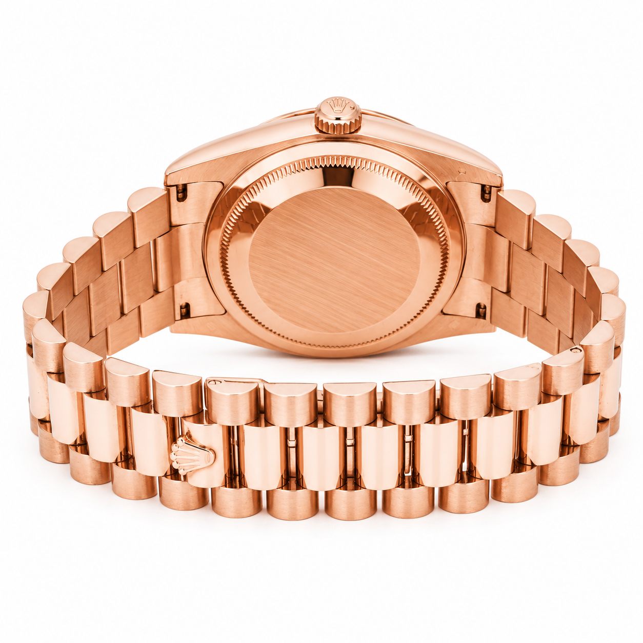 ROLEX DAY-DATE 36MM CHAMPAGNE ROMAN DIAL 18K ROSE GOLD PRESIDENT BRACELET 118235