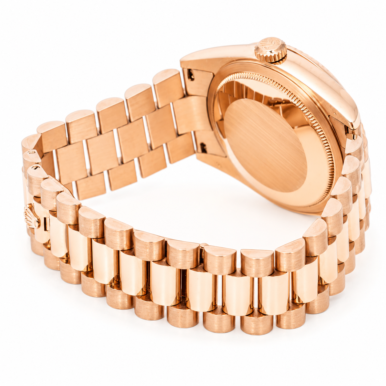 ROLEX DAY-DATE 36MM CHAMPAGNE DIAMOND DIAL 18K ROSE GOLD PRESIDENT 118205