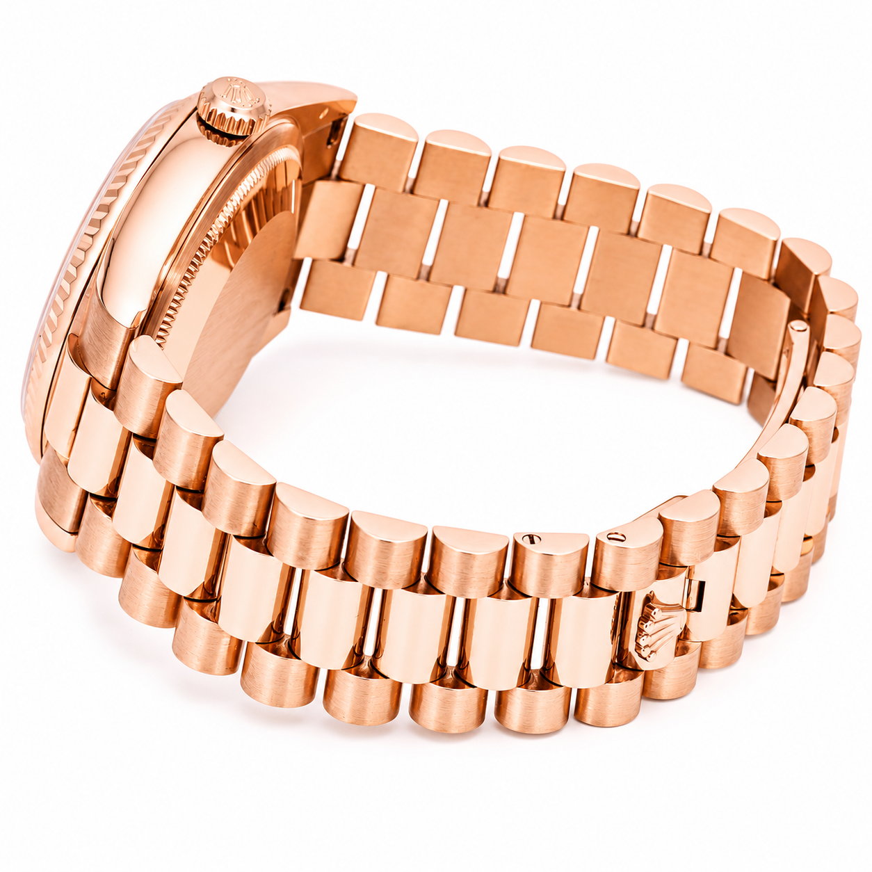ROLEX DAY-DATE 36MM CHAMPAGNE DIAMOND DIAL 18K ROSE GOLD PRESIDENT 118205