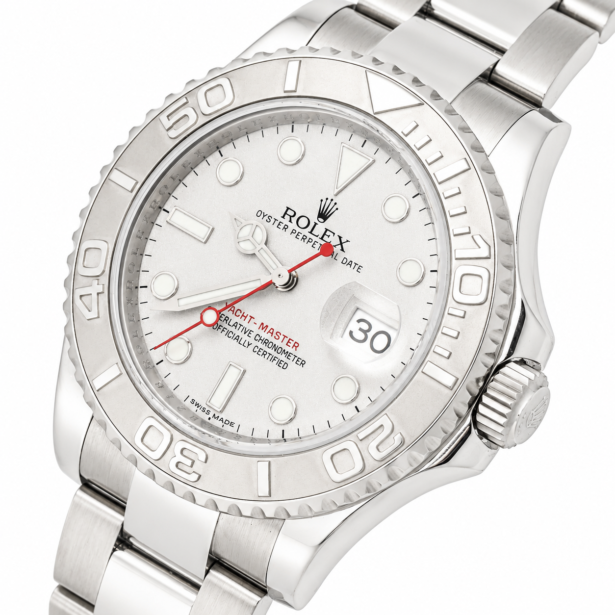 ROLEX YACHT-MASTER 40MM SILVER DIAL STAINLESS STEEL MEN’S WATCH 116622