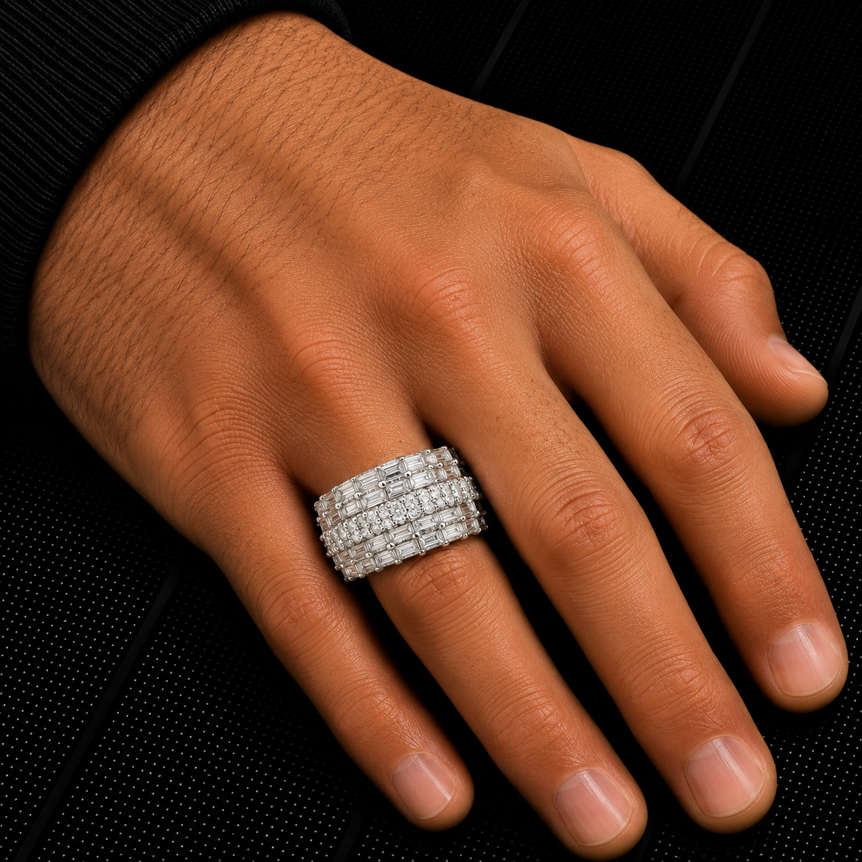 18K GOLD FANCY DIAMOND STATEMENT RING 3.10 CT