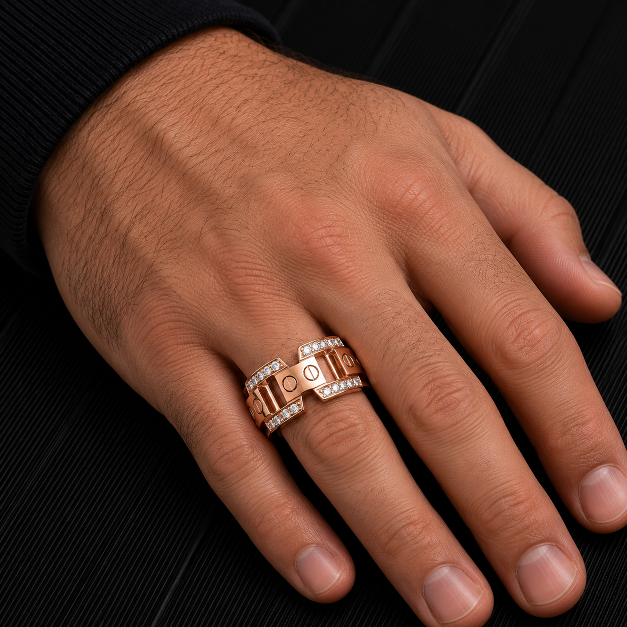 14K ROSE GOLD DIAMOND RING 0.75 CT