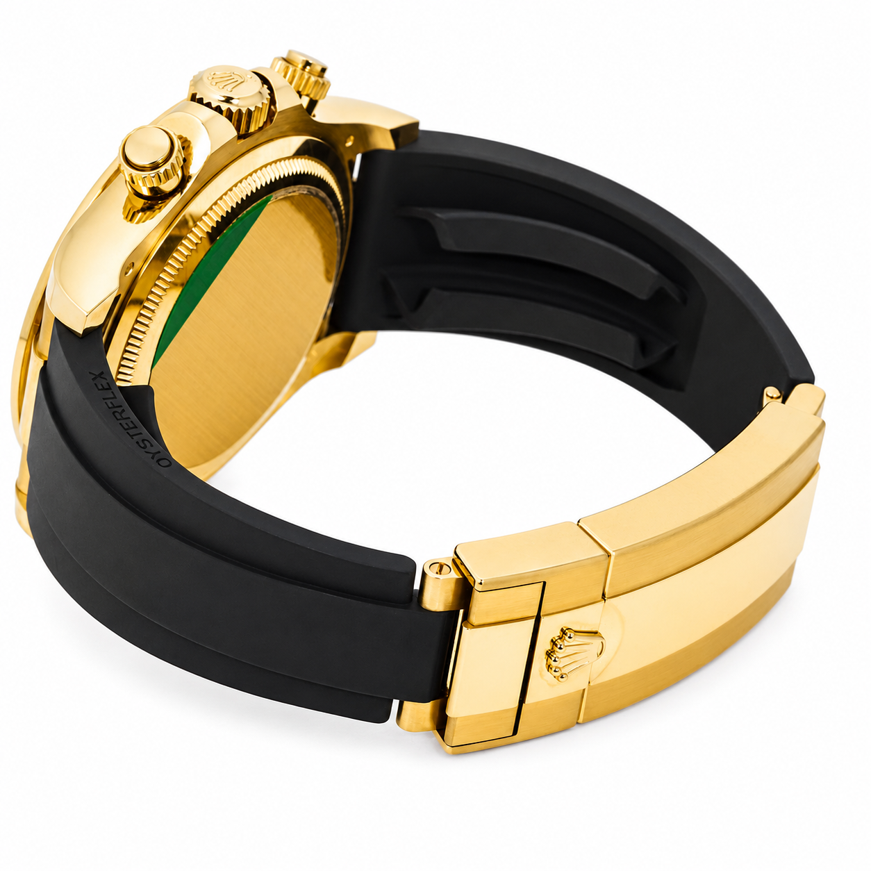 ROLEX DAYTONA 40MM 126518LN YELLOW GOLD BLACK CERAMIC BEZEL OYSTERFLEX BRACELET